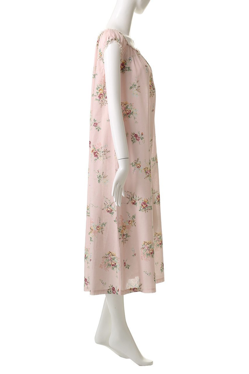 【イクコ/IKUKO】のシングルガーゼ花柄プリント フレンチスリーブネグリジェ 人気、トレンドファッション・服の通販 founy(ファニー) 　ファッション　Fashion　レディースファッション　Fashion for Women　シャーリング　Shirring, Ruched　スクエア　Square, Square Shape　スリーブ　Sleeve, Long Sleeve / Short Sleeve　デコルテ　Décolleté, Neckline　パジャマ　Pajamas, Sleepwear　フレンチ　French, French Style　プリント　Print, Printed Pattern　新作・新入荷　New Arrivals / New In　other-3|ID: prp329100004601490 ipo3291000000032715888