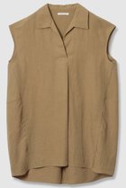 【ハウス オブ ロータス/HOUSE OF LOTUS】のフィブリルポプリンオープンカラーブラウス 人気、トレンドファッション・服の通販 founy(ファニー) ファッション Fashion レディースファッション Fashion for Women トップス・カットソー Cut & Sew Tops キャミソール&ノースリーブ Camisoles & Sleeveless Tops シャツ・ブラウス・オフィスカジュアル Elegant Blouses & Button-Ups セットアップ Set-Up, Coordinated Outfit タンブラー Tumbler, Travel Mug ノースリーブ Sleeveless, No-Sleeve バランス Balance, Style Balance フロント Front, Front Design 今季 This Season, Current Season thumbnail キャメル|ID: prp329100004601497 ipo3291000000034514992