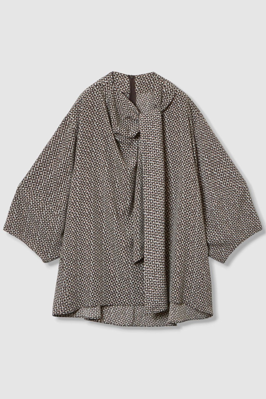 【ハウス オブ ロータス/HOUSE OF LOTUS】のジオメトリーコモンプリントブラウス 人気、トレンドファッション・服の通販 founy(ファニー) 　ファッション　Fashion　レディースファッション　Fashion for Women　トップス・カットソー　Cut & Sew Tops　シャツ・ブラウス・オフィスカジュアル　Elegant Blouses & Button-Ups　2025年　2025　2025-2026秋冬・A/W　Autumn/Winter 2025–26 AW25–26　アシンメトリー　Asymmetrical Style　アンティーク　Antique-Inspired　ショート　Short, Short Length　スリーブ　Sleeve, Long Sleeve / Short Sleeve　ドレープ　Drape, Draping Fabric　プリント　Print, Printed Pattern　モダン　Modern, Contemporary　エレガント 上品　Elegant　A/W・秋冬　Autumn/Winter　 other-1|ID: prp329100004601499 ipo3291000000032715986