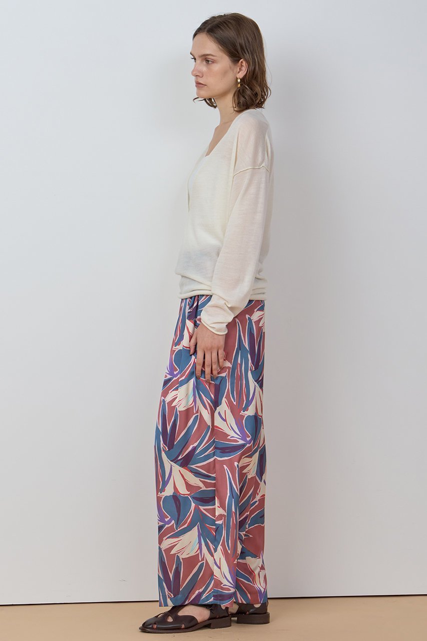【ハウス オブ ロータス/HOUSE OF LOTUS】のクレインフラワーワイドパンツ 人気、トレンドファッション・服の通販 founy(ファニー) 　ファッション　Fashion　レディースファッション　Fashion for Women　パンツ　Pants & Trousers　2025年　2025　2025-2026秋冬・A/W　Autumn/Winter 2025–26 AW25–26　サテン　Satin, Glossy Fabric　パープル　Purple, Violet　ミックス　Mix, Mixed Style　ワイド　Wide, Wide Fit　A/W・秋冬　Autumn/Winter　other-4|ID: prp329100004601500 ipo3291000000032716003