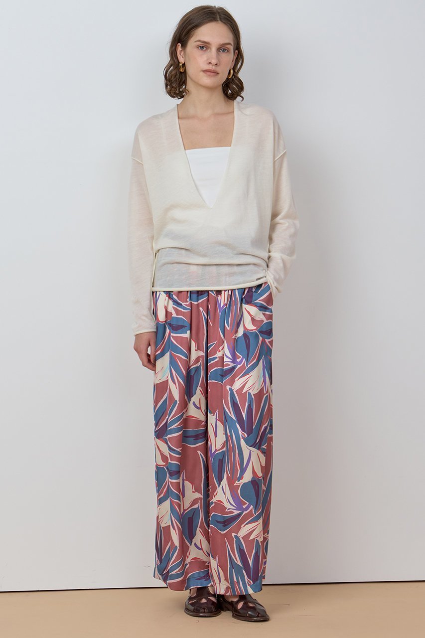【ハウス オブ ロータス/HOUSE OF LOTUS】のクレインフラワーワイドパンツ 人気、トレンドファッション・服の通販 founy(ファニー) 　ファッション　Fashion　レディースファッション　Fashion for Women　パンツ　Pants & Trousers　2025年　2025　2025-2026秋冬・A/W　Autumn/Winter 2025–26 AW25–26　サテン　Satin, Glossy Fabric　パープル　Purple, Violet　ミックス　Mix, Mixed Style　ワイド　Wide, Wide Fit　A/W・秋冬　Autumn/Winter　other-6|ID: prp329100004601500 ipo3291000000032716007