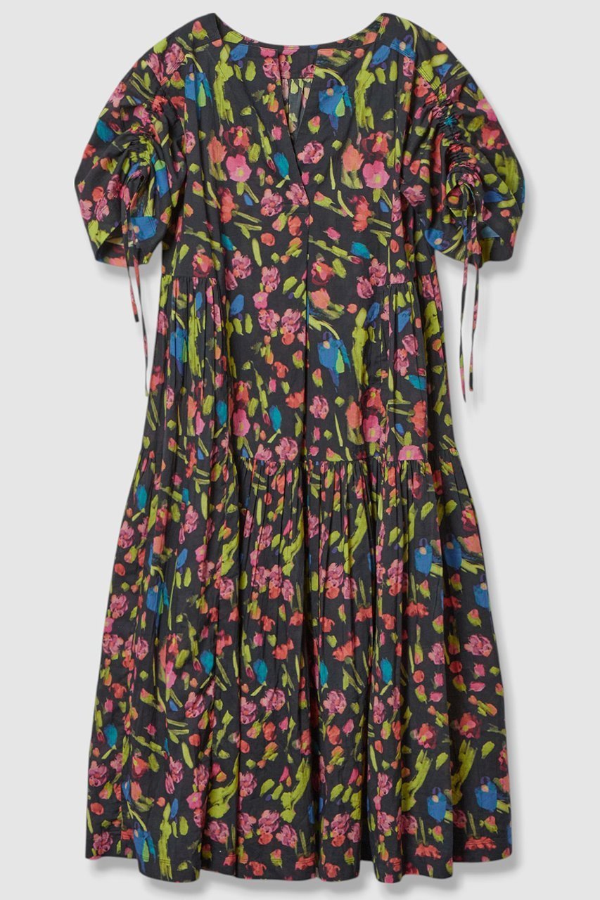 【ハウス オブ ロータス/HOUSE OF LOTUS】のマルチフラワーティアードワンピース 人気、トレンドファッション・服の通販 founy(ファニー) 　ファッション　Fashion　レディースファッション　Fashion for Women　ワンピース　Dresses　チュニック　Tunic Tops & Dresses　2025年　2025　2025-2026秋冬・A/W　Autumn/Winter 2025–26 AW25–26　チュニック　Tunic, Long Top　ティアードワンピース　Tiered Dress, Flared Dress　プリント　Print, Printed Pattern　ロング　Long, Long-Length　A/W・秋冬　Autumn/Winter　 other-1|ID: prp329100004601555 ipo3291000000032716353