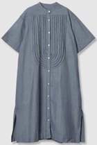 【ハウス オブ ロータス/HOUSE OF LOTUS】のシャンブレーフリルシャツワンピース ネイビー|ID: prp329100004601560 ipo3291000000034514977