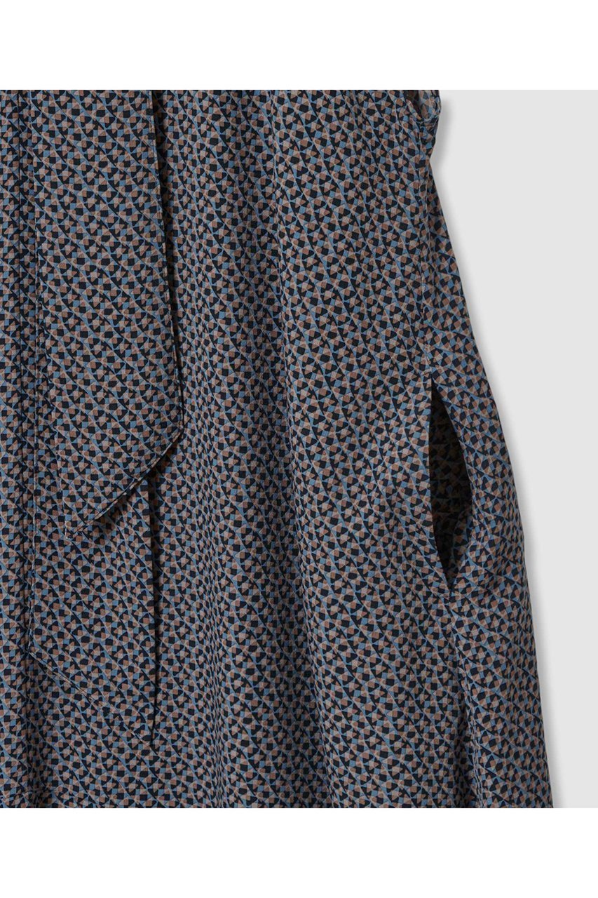 【ハウス オブ ロータス/HOUSE OF LOTUS】のジオメトリーコモンプリントワンピース 人気、トレンドファッション・服の通販 founy(ファニー) 　ファッション　Fashion　レディースファッション　Fashion for Women　ワンピース　Dresses　チュニック　Tunic Tops & Dresses　2025年　2025　2025-2026秋冬・A/W　Autumn/Winter 2025–26 AW25–26　アンティーク　Antique-Inspired　イレギュラー　Irregular Design　イレギュラーヘム　Irregular Hem　チュニック　Tunic, Long Top　プリント　Print, Printed Pattern　ヘムライン　Hemline, Bottom Cut　ロング　Long, Long-Length　A/W・秋冬　Autumn/Winter　other-6|ID: prp329100004601562 ipo3291000000032716402