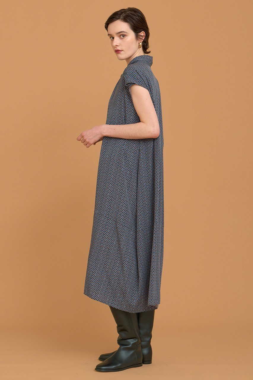 【ハウス オブ ロータス/HOUSE OF LOTUS】のジオメトリーコモンプリントワンピース 人気、トレンドファッション・服の通販 founy(ファニー) 　ファッション　Fashion　レディースファッション　Fashion for Women　ワンピース　Dresses　チュニック　Tunic Tops & Dresses　2025年　2025　2025-2026秋冬・A/W　Autumn/Winter 2025–26 AW25–26　アンティーク　Antique-Inspired　イレギュラー　Irregular Design　イレギュラーヘム　Irregular Hem　チュニック　Tunic, Long Top　プリント　Print, Printed Pattern　ヘムライン　Hemline, Bottom Cut　ロング　Long, Long-Length　A/W・秋冬　Autumn/Winter　other-7|ID: prp329100004601562 ipo3291000000032716404