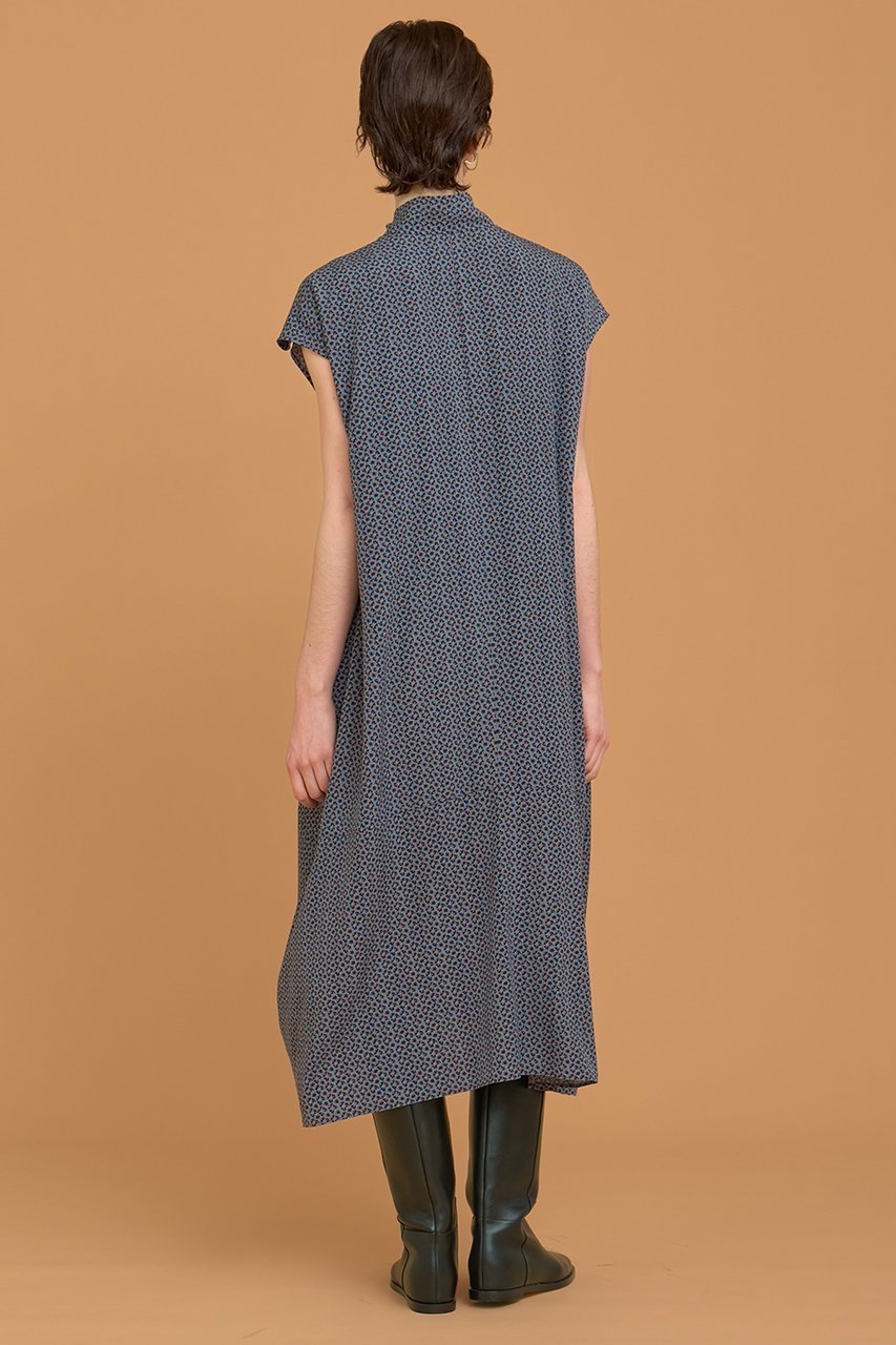 【ハウス オブ ロータス/HOUSE OF LOTUS】のジオメトリーコモンプリントワンピース 人気、トレンドファッション・服の通販 founy(ファニー) 　ファッション　Fashion　レディースファッション　Fashion for Women　ワンピース　Dresses　チュニック　Tunic Tops & Dresses　2025年　2025　2025-2026秋冬・A/W　Autumn/Winter 2025–26 AW25–26　アンティーク　Antique-Inspired　イレギュラー　Irregular Design　イレギュラーヘム　Irregular Hem　チュニック　Tunic, Long Top　プリント　Print, Printed Pattern　ヘムライン　Hemline, Bottom Cut　ロング　Long, Long-Length　A/W・秋冬　Autumn/Winter　other-8|ID: prp329100004601562 ipo3291000000032716407