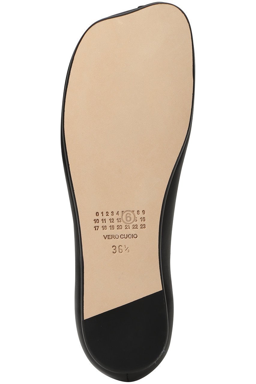 【エムエム6 メゾン マルタン マルジェラ/MM6 Maison Martin Margiela】のStitch-out レザーバレリーナ 人気、トレンドファッション・服の通販 founy(ファニー) 　ファッション　Fashion　レディースファッション　Fashion for Women　2025年　2025　2025-2026秋冬・A/W　Autumn/Winter 2025–26 AW25–26　なめらか　Smooth, Silky Texture　シューズ　Shoes, Footwear　シンプル　Simple, Minimal　バレエ　Ballet, Ballet Style　フォルム　Silhouette, Form　フラット　Flat, Flat Shoes　A/W・秋冬　Autumn/Winter　other-5|ID: prp329100004601619 ipo3291000000032716696