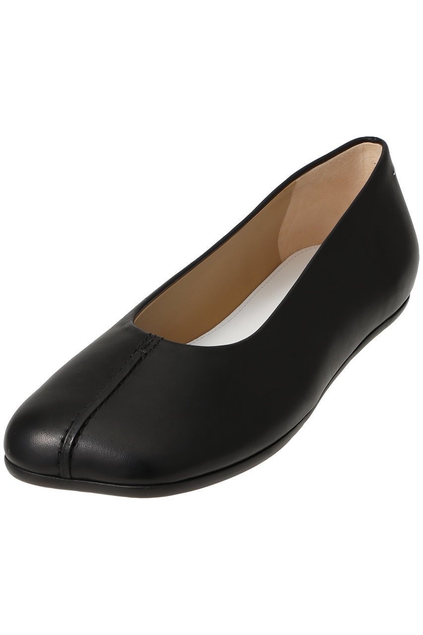 【エムエム6 メゾン マルタン マルジェラ/MM6 Maison Martin Margiela】のStitch-out レザーバレリーナ 人気、トレンドファッション・服の通販 founy(ファニー) 　ファッション　Fashion　レディースファッション　Fashion for Women　なめらか　Smooth, Silky Texture　シューズ　Shoes, Footwear　シンプル　Simple, Minimal　バレエ　Ballet, Ballet Style　フォルム　Silhouette, Form　フラット　Flat, Flat Shoes　other-4|ID: prp329100004601619 ipo3291000000035932500