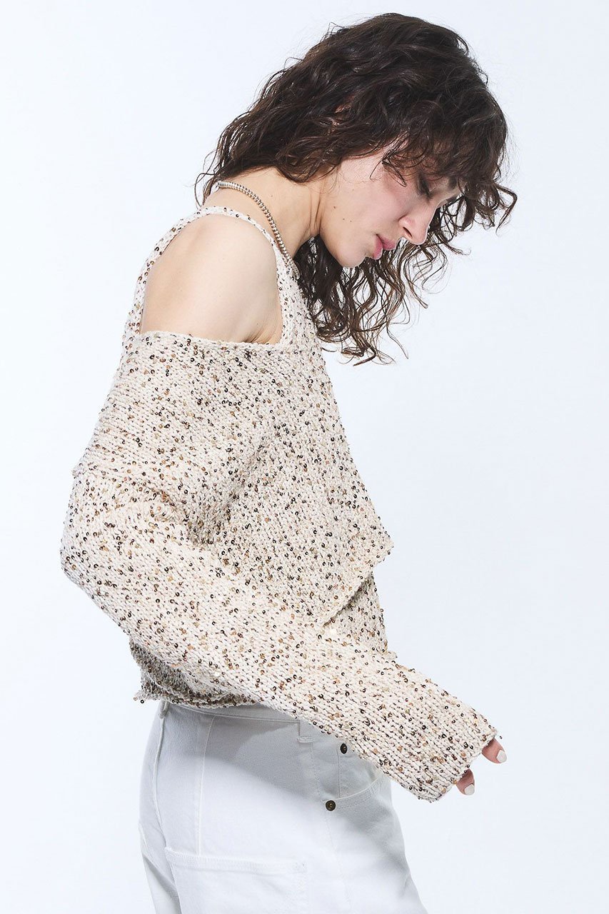 【ブリル/BRILL】のスパンコールニットプルオーバー 人気、トレンドファッション・服の通販 founy(ファニー) 　ファッション　Fashion　レディースファッション　Fashion for Women　トップス・カットソー　Cut & Sew Tops　ニット　Knit Tops & Sweaters　カジュアルプルオーバー・ニットトップス　Pullovers & Knit Tops / Casual Pullovers　おすすめ　Recommended / Our Picks　イタリア　Italy　スパンコール　Sequins, Sequin Embellishment　フェミニン　Feminine, Girly　エレガント 上品　Elegant　再入荷　Restock / Back in Stock　手編み　Hand-Knitted, Handmade Knit　other-2|ID: prp329100004601627 ipo3291000000032716745