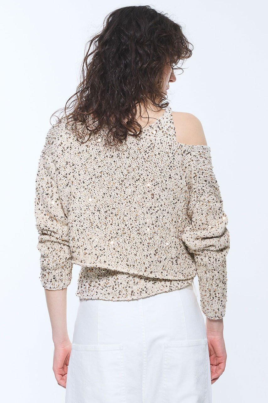 【ブリル/BRILL】のスパンコールニットプルオーバー 人気、トレンドファッション・服の通販 founy(ファニー) 　ファッション　Fashion　レディースファッション　Fashion for Women　トップス・カットソー　Cut & Sew Tops　ニット　Knit Tops & Sweaters　カジュアルプルオーバー・ニットトップス　Pullovers & Knit Tops / Casual Pullovers　おすすめ　Recommended / Our Picks　イタリア　Italy　スパンコール　Sequins, Sequin Embellishment　フェミニン　Feminine, Girly　エレガント 上品　Elegant　再入荷　Restock / Back in Stock　手編み　Hand-Knitted, Handmade Knit　other-3|ID: prp329100004601627 ipo3291000000032716746