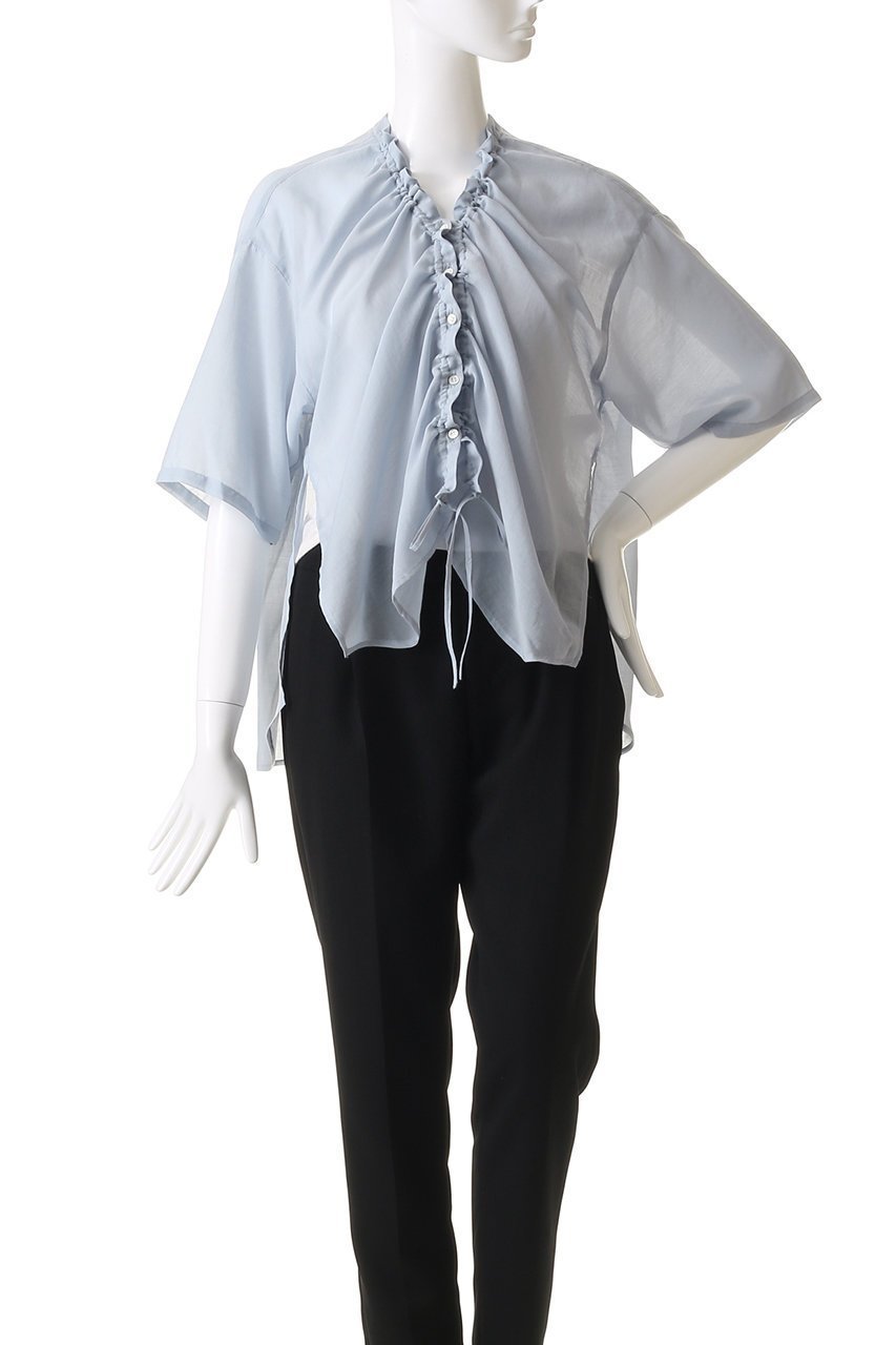 【ミディウミソリッド/MIDIUMISOLID】のh/slv drawstring CD カーディガン 人気、トレンドファッション・服の通販 founy(ファニー) 　ファッション　Fashion　レディースファッション　Fashion for Women　トップス・カットソー　Cut & Sew Tops　ニット　Knit Tops & Sweaters　カーディガン・羽織り　Layered Style Cardigans　カーディガン　Cardigan, Knitwear　ギャザー　Gathered, Ruffled　シアー　Sheer, See-Through　シンプル　Simple, Minimal　スリーブ　Sleeve, Long Sleeve / Short Sleeve　ハーフ　Half, Half-Length　新作・新入荷　New Arrivals / New In　other-6|ID: prp329100004601630 ipo3291000000032716784