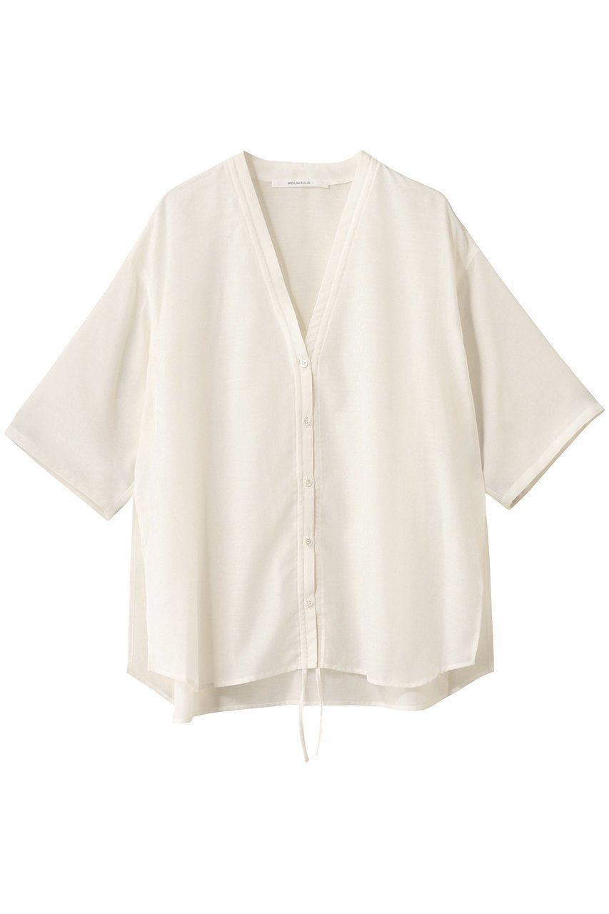 【ミディウミソリッド/MIDIUMISOLID】のh/slv drawstring CD カーディガン インテリア・キッズ・メンズ・レディースファッション・服の通販 founy(ファニー) 　ファッション　Fashion　レディースファッション　Fashion for Women　トップス・カットソー　Cut & Sew Tops　ニット　Knit Tops & Sweaters　カーディガン・羽織り　Layered Style Cardigans　カーディガン　Cardigan, Knitwear　ギャザー　Gathered, Ruffled　シアー　Sheer, See-Through　シンプル　Simple, Minimal　スリーブ　Sleeve, Long Sleeve / Short Sleeve　ハーフ　Half, Half-Length　ivory|ID: prp329100004601630 ipo3291000000036047026