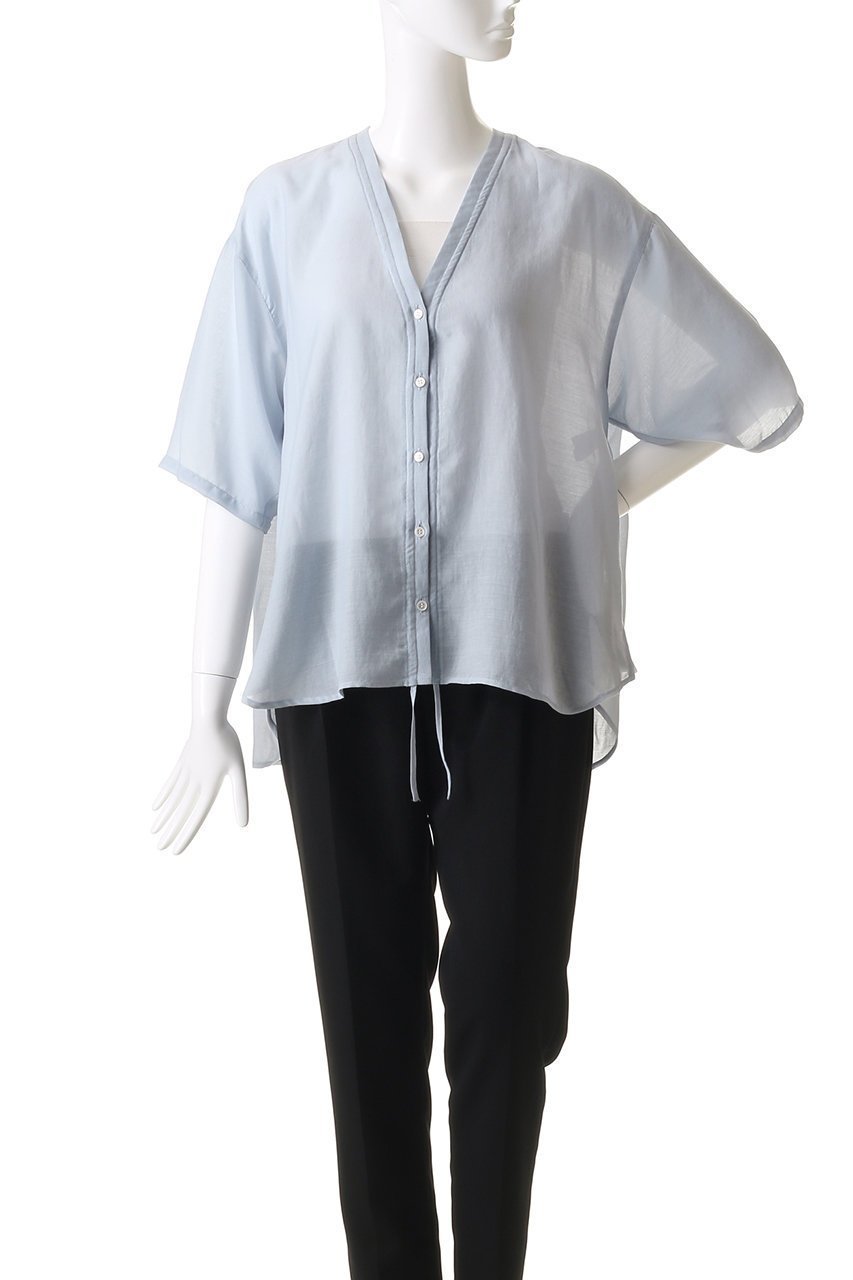 【ミディウミソリッド/MIDIUMISOLID】のh/slv drawstring CD カーディガン 人気、トレンドファッション・服の通販 founy(ファニー) 　ファッション　Fashion　レディースファッション　Fashion for Women　トップス・カットソー　Cut & Sew Tops　ニット　Knit Tops & Sweaters　カーディガン・羽織り　Layered Style Cardigans　カーディガン　Cardigan, Knitwear　ギャザー　Gathered, Ruffled　シアー　Sheer, See-Through　シンプル　Simple, Minimal　スリーブ　Sleeve, Long Sleeve / Short Sleeve　ハーフ　Half, Half-Length　other-2|ID: prp329100004601630 ipo3291000000036047028