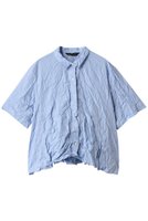 【ミズイロ インド/mizuiro ind】のwasher pleats flare check shirt シャツ 人気、トレンドファッション・服の通販 founy(ファニー) ファッション Fashion レディースファッション Fashion for Women トップス・カットソー Cut & Sew Tops シャツ・ブラウス・オフィスカジュアル Elegant Blouses & Button-Ups おすすめ Recommended / Our Picks イレギュラー Irregular Design ショート Short, Short Length スリーブ Sleeve, Long Sleeve / Short Sleeve フロント Front, Front Design ランダム Random, Irregular 半袖 Short Sleeve, Half Sleeve |ID:prp329100004601633