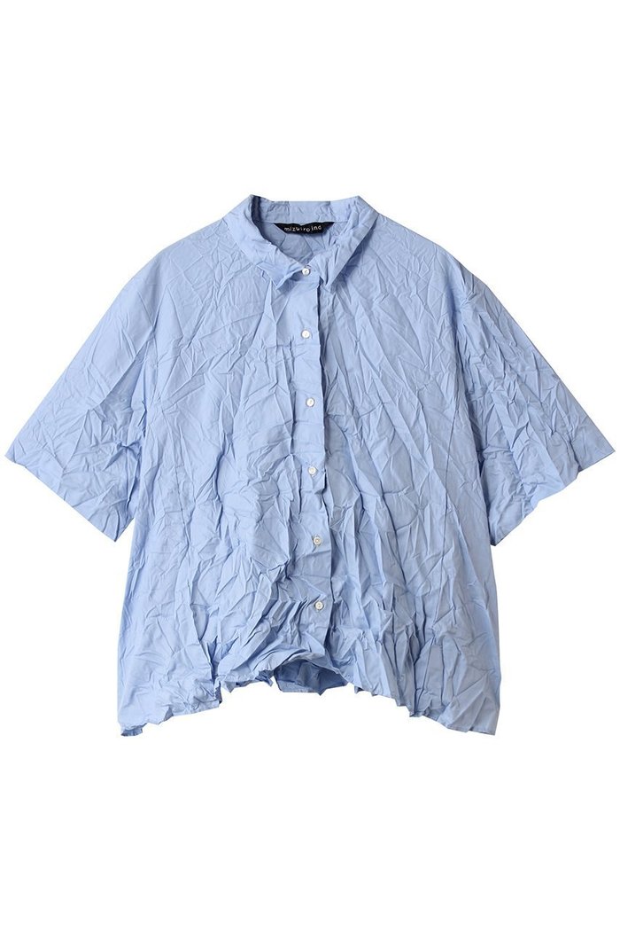 【ミズイロ インド/mizuiro ind】のwasher pleats flare check shirt シャツ インテリア・キッズ・メンズ・レディースファッション・服の通販 founy(ファニー) https://founy.com/ ファッション Fashion レディースファッション Fashion for Women トップス・カットソー Cut & Sew Tops シャツ・ブラウス・オフィスカジュアル Elegant Blouses & Button-Ups おすすめ Recommended / Our Picks イレギュラー Irregular Design ショート Short, Short Length スリーブ Sleeve, Long Sleeve / Short Sleeve フロント Front, Front Design ランダム Random, Irregular 半袖 Short Sleeve, Half Sleeve |ID: prp329100004601633 ipo3291000000036140516
