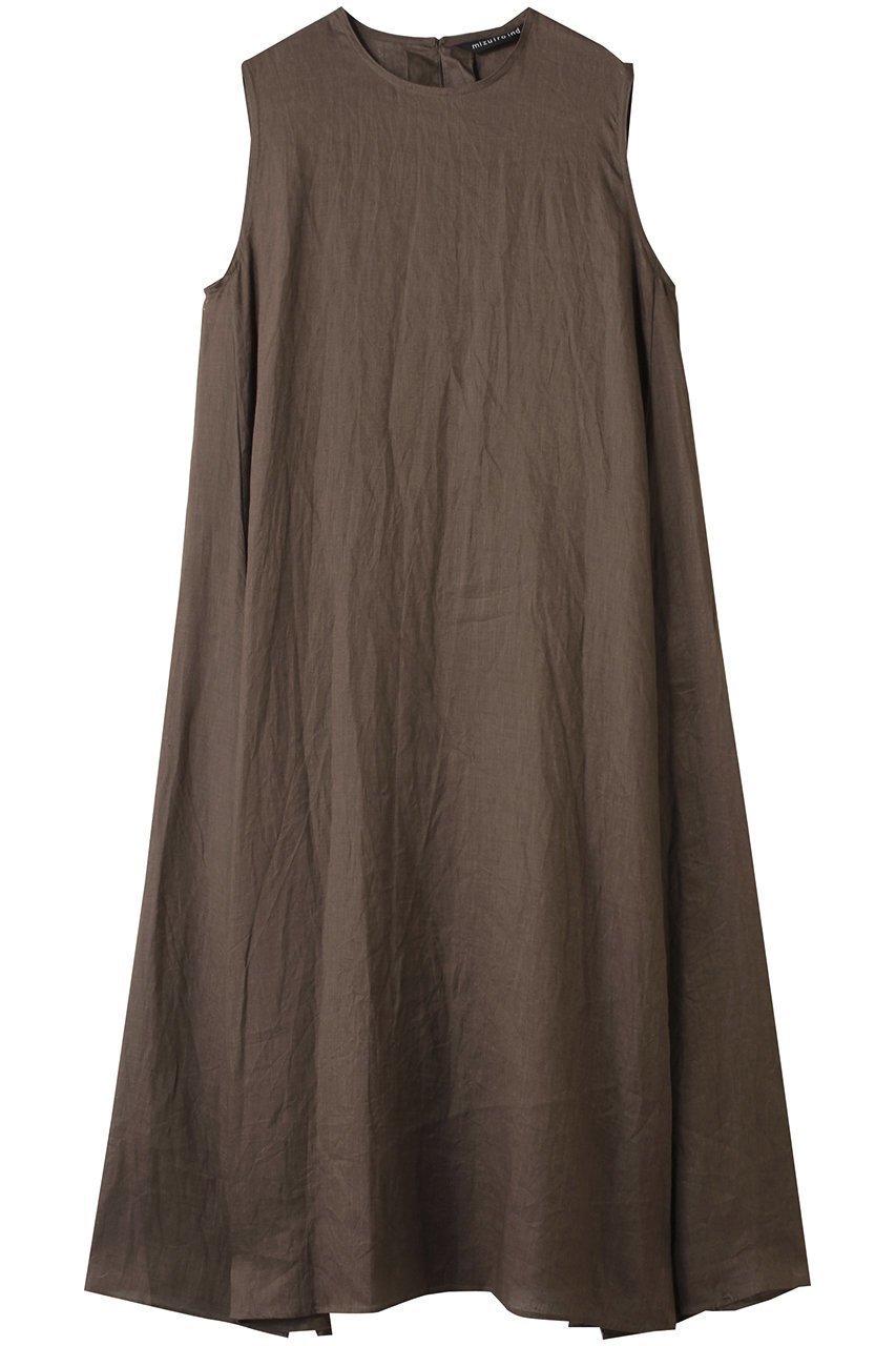 【ミズイロ インド/mizuiro ind】のlinen N/S flare OP ワンピース インテリア・キッズ・メンズ・レディースファッション・服の通販 founy(ファニー) 　ファッション　Fashion　レディースファッション　Fashion for Women　ワンピース　Dresses　チュニック　Tunic Tops & Dresses　チュニック　Tunic, Long Top　デニム　Denim, Jeans Material　フレア　Flare, Flared　リネン　Linen, Linen Fabric　ロング　Long, Long-Length　夏　Summer　新作・新入荷　New Arrivals / New In　brown|ID: prp329100004601634 ipo3291000000032716815