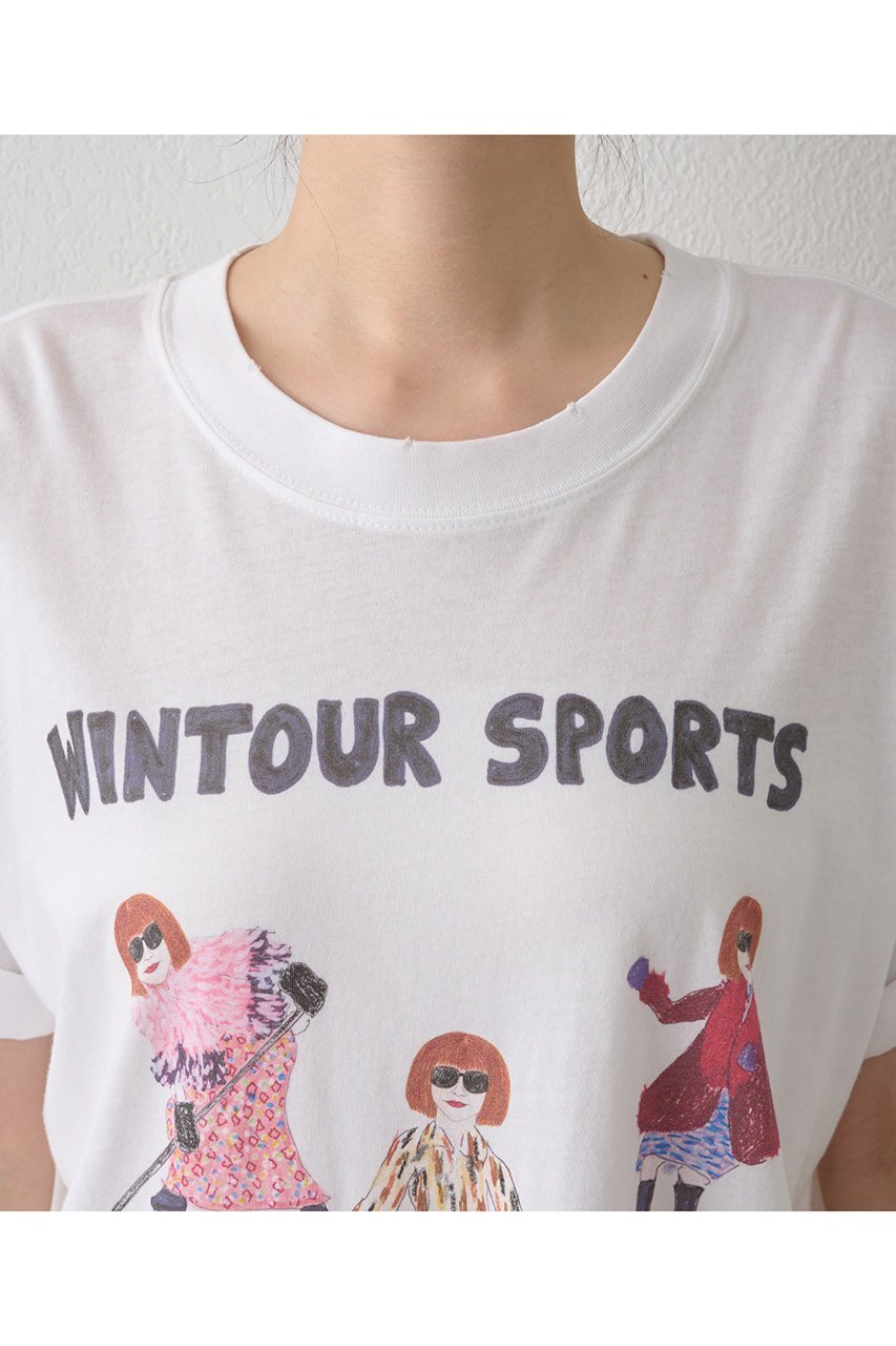 【ウィムガゼット/Whim Gazette】の【UNFORTUNATE PORTRAIT】Wintour Sports TEE 人気、トレンドファッション・服の通販 founy(ファニー) 　ファッション　Fashion　レディースファッション　Fashion for Women　トップス・カットソー　Cut & Sew Tops　シャツ・ブラウス・オフィスカジュアル　Elegant Blouses & Button-Ups　ロングTシャツ・Tシャツ　Longline T-Shirts & Tees　カットソー・ベーシックTシャツ　Cut-and-Sewn Tops / Stretch Tees & Basics　インナー　Innerwear　カーディガン　Cardigan, Knitwear　キャラクター　Character, Licensed Characters　ショート　Short, Short Length　ジャケット　Jacket, Outerwear　スリーブ　Sleeve, Long Sleeve / Short Sleeve　雑誌　Magazine, Fashion Magazine　ダメージ　Distressed, Destroyed　プリント　Print, Printed Pattern　おすすめ　Recommended / Our Picks　新作・新入荷　New Arrivals / New In　other-7|ID: prp329100004601638 ipo3291000000032716852