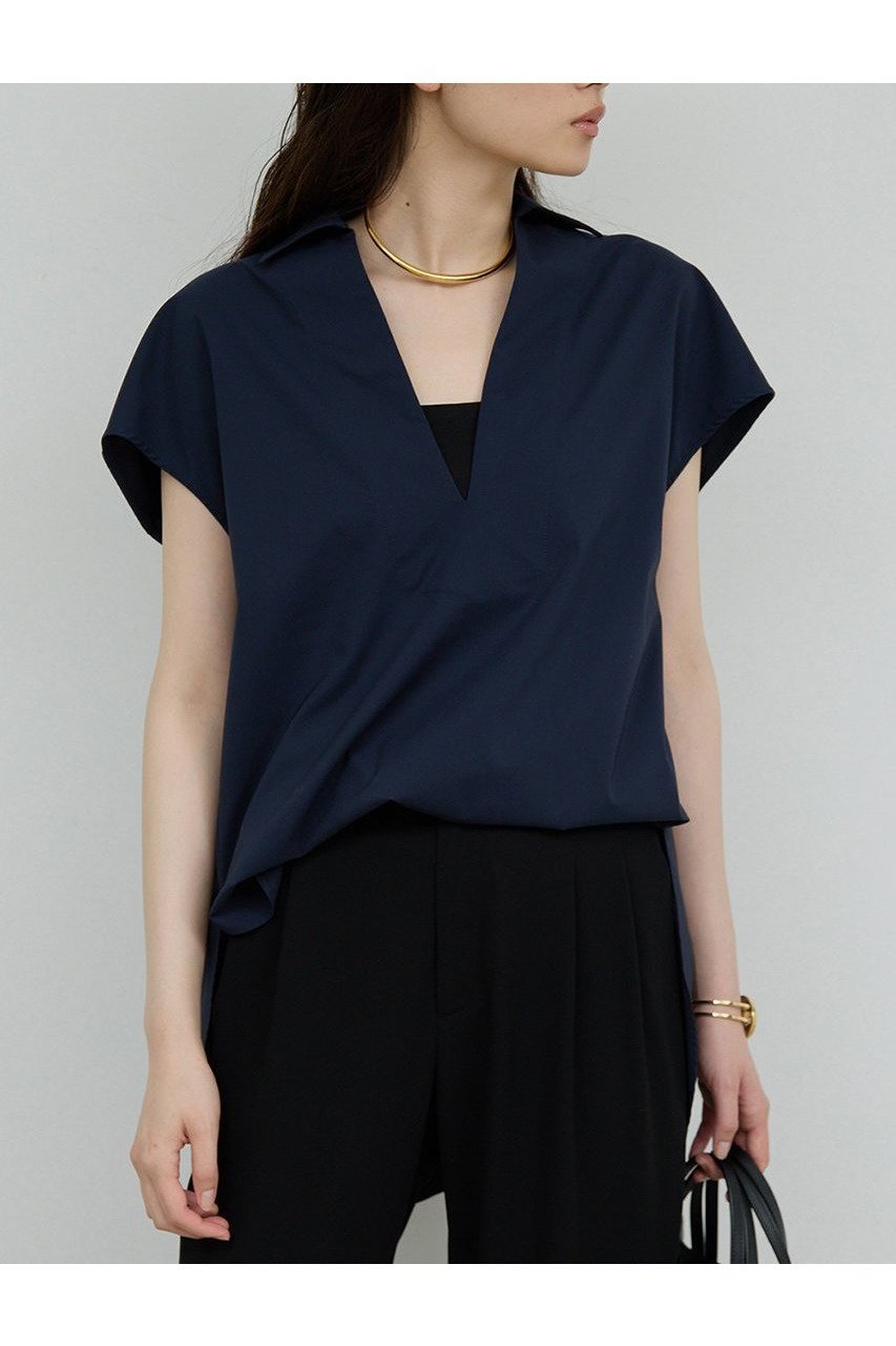 【ガリャルダガランテ/GALLARDAGALANTE】のスキッパーシャツ 人気、トレンドファッション・服の通販 founy(ファニー) 　ファッション　Fashion　レディースファッション　Fashion for Women　トップス・カットソー　Cut & Sew Tops　シャツ・ブラウス・オフィスカジュアル　Elegant Blouses & Button-Ups　ショート　Short, Short Length　シンプル　Simple, Minimal　スキッパー　Skipper, Open Collar　スリーブ　Sleeve, Long Sleeve / Short Sleeve　バランス　Balance, Style Balance　ボトム　Bottoms, Lower Wear　夏　Summer　新作・新入荷　New Arrivals / New In　other-6|ID: prp329100004601644 ipo3291000000032716908