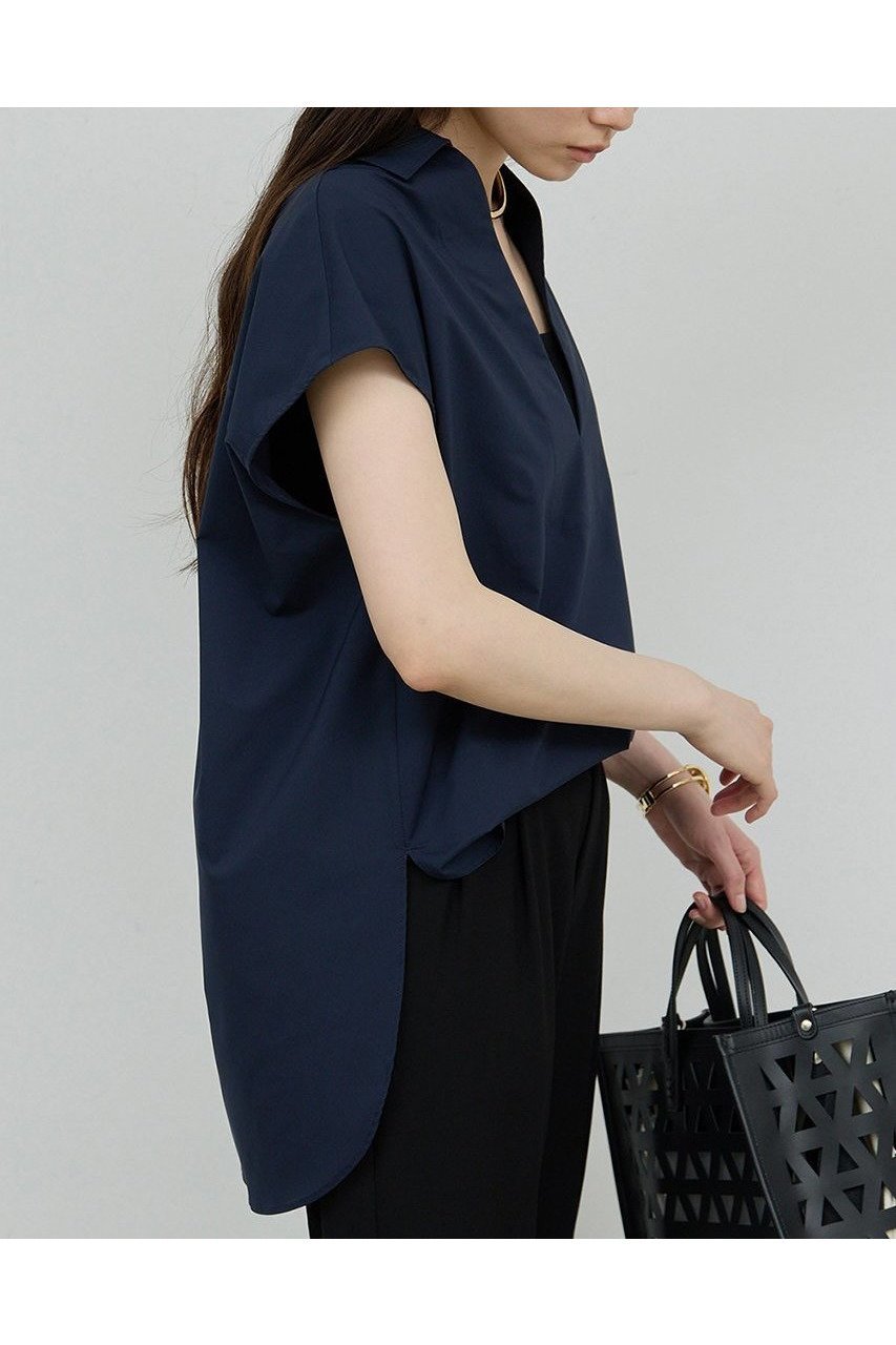 【ガリャルダガランテ/GALLARDAGALANTE】のスキッパーシャツ 人気、トレンドファッション・服の通販 founy(ファニー) 　ファッション　Fashion　レディースファッション　Fashion for Women　トップス・カットソー　Cut & Sew Tops　シャツ・ブラウス・オフィスカジュアル　Elegant Blouses & Button-Ups　ショート　Short, Short Length　シンプル　Simple, Minimal　スキッパー　Skipper, Open Collar　スリーブ　Sleeve, Long Sleeve / Short Sleeve　バランス　Balance, Style Balance　ボトム　Bottoms, Lower Wear　夏　Summer　新作・新入荷　New Arrivals / New In　other-7|ID: prp329100004601644 ipo3291000000032716909