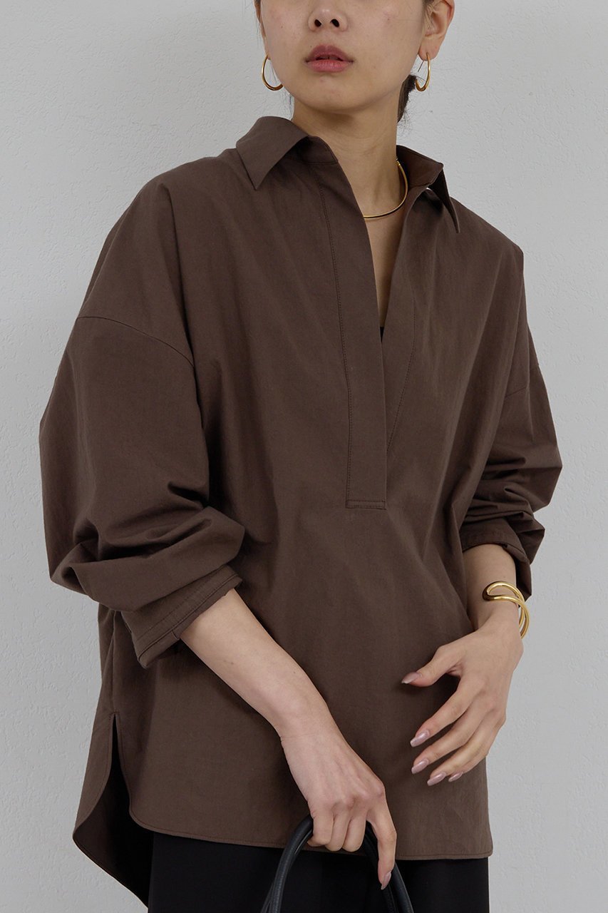 【ガリャルダガランテ/GALLARDAGALANTE】のスキッパーシャツ 人気、トレンドファッション・服の通販 founy(ファニー) 　ファッション　Fashion　レディースファッション　Fashion for Women　トップス・カットソー　Cut & Sew Tops　シャツ・ブラウス・オフィスカジュアル　Elegant Blouses & Button-Ups　2026年　2026　スキッパー　Skipper, Open Collar　スリーブ　Sleeve, Long Sleeve / Short Sleeve　ボトム　Bottoms, Lower Wear　ロング　Long, Long-Length　夏　Summer　春　Spring　S/S・春夏　SS, Spring/Summer, Warm Season　other-5|ID: prp329100004601644 ipo3291000000035360906