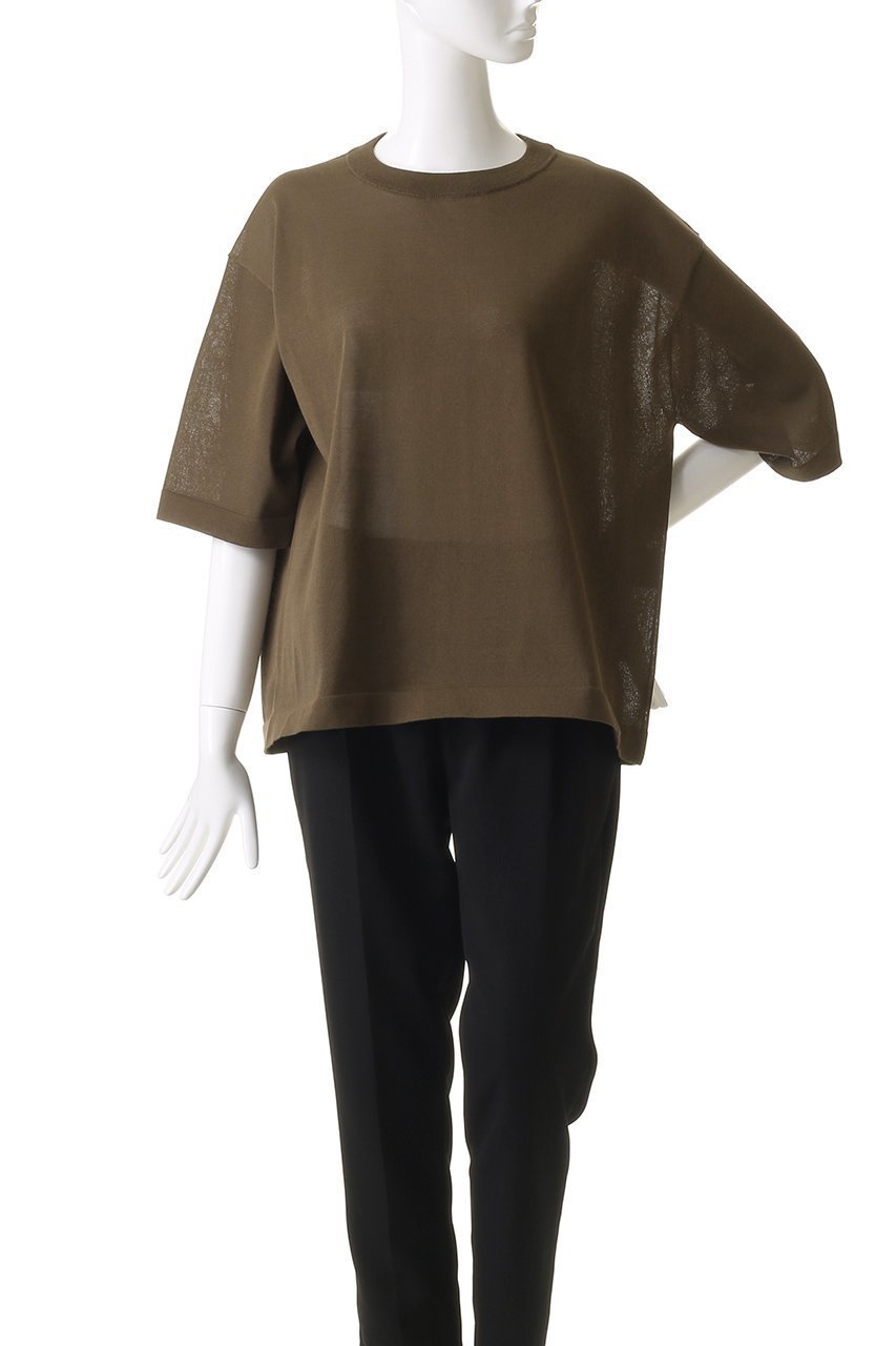 【プルミエ アロンディスモン/1er Arrondissement】のドライニットTシャツ 人気、トレンドファッション・服の通販 founy(ファニー) 　ファッション　Fashion　レディースファッション　Fashion for Women　トップス・カットソー　Cut & Sew Tops　ニット　Knit Tops & Sweaters　シャツ・ブラウス・オフィスカジュアル　Elegant Blouses & Button-Ups　ロングTシャツ・Tシャツ　Longline T-Shirts & Tees　カジュアルプルオーバー・ニットトップス　Pullovers & Knit Tops / Casual Pullovers　2025年　2025　2025-2026秋冬・A/W　Autumn/Winter 2025–26 AW25–26　シアー　Sheer, See-Through　シンプル　Simple, Minimal　A/W・秋冬　Autumn/Winter　other-2|ID: prp329100004601657 ipo3291000000032717004