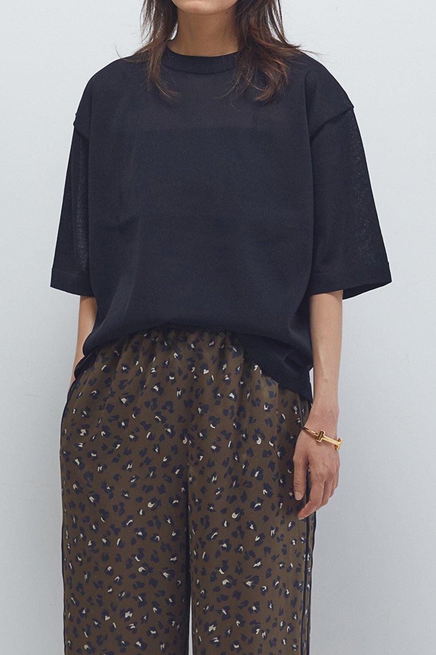 【プルミエ アロンディスモン/1er Arrondissement】のドライニットTシャツ 人気、トレンドファッション・服の通販 founy(ファニー) 　ファッション　Fashion　レディースファッション　Fashion for Women　トップス・カットソー　Cut & Sew Tops　ニット　Knit Tops & Sweaters　シャツ・ブラウス・オフィスカジュアル　Elegant Blouses & Button-Ups　ロングTシャツ・Tシャツ　Longline T-Shirts & Tees　カジュアルプルオーバー・ニットトップス　Pullovers & Knit Tops / Casual Pullovers　2025年　2025　2025-2026秋冬・A/W　Autumn/Winter 2025–26 AW25–26　シアー　Sheer, See-Through　シンプル　Simple, Minimal　A/W・秋冬　Autumn/Winter　other-6|ID: prp329100004601657 ipo3291000000033022180