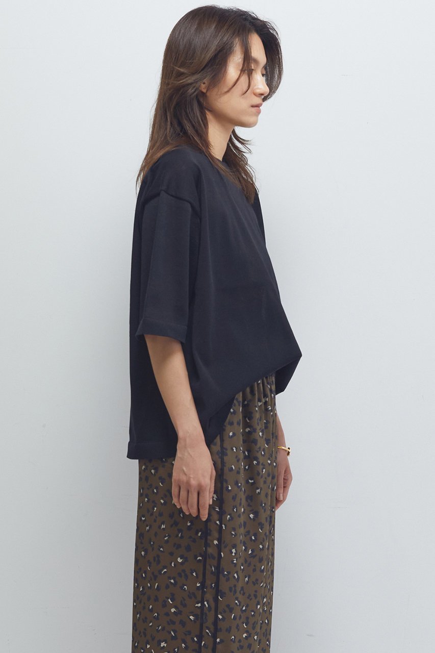 【プルミエ アロンディスモン/1er Arrondissement】のドライニットTシャツ 人気、トレンドファッション・服の通販 founy(ファニー) 　ファッション　Fashion　レディースファッション　Fashion for Women　トップス・カットソー　Cut & Sew Tops　ニット　Knit Tops & Sweaters　シャツ・ブラウス・オフィスカジュアル　Elegant Blouses & Button-Ups　ロングTシャツ・Tシャツ　Longline T-Shirts & Tees　カジュアルプルオーバー・ニットトップス　Pullovers & Knit Tops / Casual Pullovers　2025年　2025　2025-2026秋冬・A/W　Autumn/Winter 2025–26 AW25–26　シアー　Sheer, See-Through　シンプル　Simple, Minimal　A/W・秋冬　Autumn/Winter　other-7|ID: prp329100004601657 ipo3291000000033022182