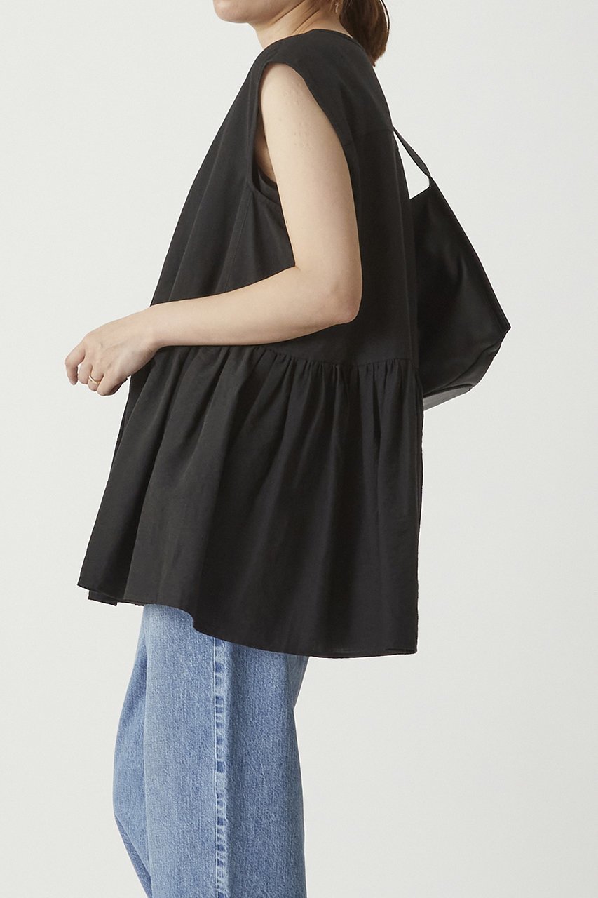 【プルミエ アロンディスモン/1er Arrondissement】のリネンレーヨンペプラムブラウス 人気、トレンドファッション・服の通販 founy(ファニー) 　ファッション　Fashion　レディースファッション　Fashion for Women　トップス・カットソー　Cut & Sew Tops　シャツ・ブラウス・オフィスカジュアル　Elegant Blouses & Button-Ups　2025年　2025　2025-2026秋冬・A/W　Autumn/Winter 2025–26 AW25–26　ギャザー　Gathered, Ruffled　クラシカル　Classical, Vintage-Inspired　スリーブ　Sleeve, Long Sleeve / Short Sleeve　フロント　Front, Front Design　ペプラム　Peplum, Flared Hem　リネン　Linen, Linen Fabric　ロング　Long, Long-Length　再入荷　Restock / Back in Stock　A/W・秋冬　Autumn/Winter　other-6|ID: prp329100004601662 ipo3291000000033022189
