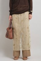 【ブリル/BRILL】のフラワースパンシアースカート 人気、トレンドファッション・服の通販 founy(ファニー) ファッション Fashion レディースファッション Fashion for Women スカート Skirts ロングスカート Long Skirts / Maxi & Midi Skirts インド Indian Textile オーガンジー Organza Fabric ストレート Straight, Straight Cut スパンコール Sequins, Sequin Embellishment トレンド Trend, Trending Now ペチコート Petticoat, Underskirt ロング Long, Long-Length 再入荷 Restock / Back in Stock |ID:prp329100004601674