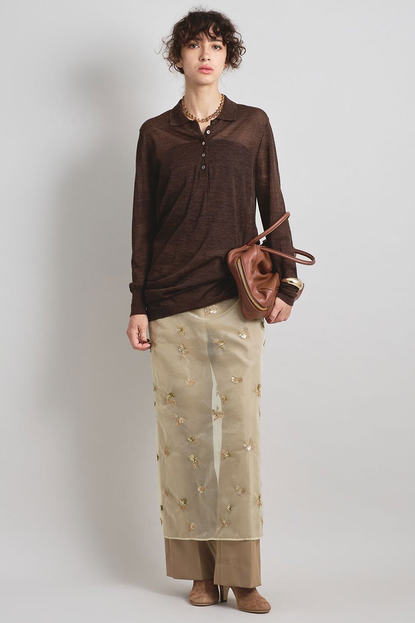 【ブリル/BRILL】のフラワースパンシアースカート 人気、トレンドファッション・服の通販 founy(ファニー) 　ファッション　Fashion　レディースファッション　Fashion for Women　スカート　Skirts　ロングスカート　Long Skirts / Maxi & Midi Skirts　インド　Indian Textile　オーガンジー　Organza Fabric　ストレート　Straight, Straight Cut　スパンコール　Sequins, Sequin Embellishment　トレンド　Trend, Trending Now　ペチコート　Petticoat, Underskirt　ロング　Long, Long-Length　再入荷　Restock / Back in Stock　other-4|ID: prp329100004601674 ipo3291000000032717126