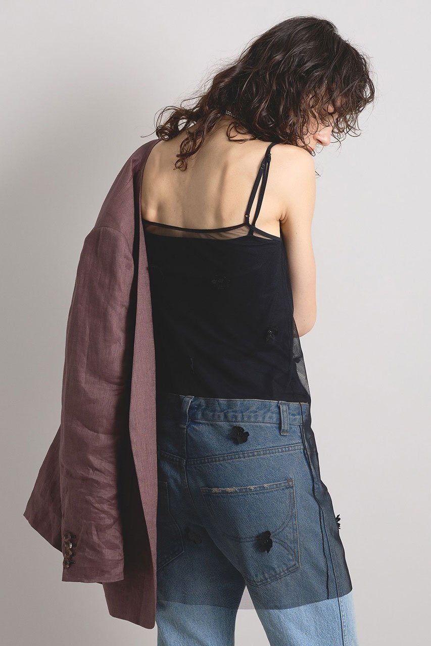 【ブリル/BRILL】のビーズチュールキャミ 人気、トレンドファッション・服の通販 founy(ファニー) 　ファッション　Fashion　レディースファッション　Fashion for Women　トップス・カットソー　Cut & Sew Tops　キャミソール&ノースリーブ　Camisoles & Sleeveless Tops　シャツ・ブラウス・オフィスカジュアル　Elegant Blouses & Button-Ups　ロングTシャツ・Tシャツ　Longline T-Shirts & Tees　カットソー・ベーシックTシャツ　Cut-and-Sewn Tops / Stretch Tees & Basics　インド　Indian Textile　キャミソール　Camisole, Spaghetti Strap Top　ジャケット　Jacket, Outerwear　タンク　Tank Top, Sleeveless Top　チュール　Tulip, Tulip Motif　モチーフ　Motif, Design Theme　再入荷　Restock / Back in Stock　other-2|ID: prp329100004601677 ipo3291000000032717142