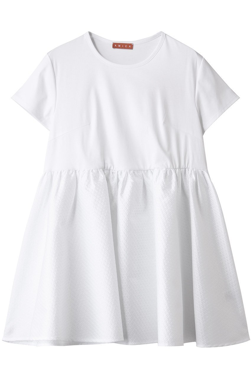 【アミカ/AMICA】のクチュールTシャツ インテリア・キッズ・メンズ・レディースファッション・服の通販 founy(ファニー) 　ファッション　Fashion　レディースファッション　Fashion for Women　トップス・カットソー　Cut & Sew Tops　シャツ・ブラウス・オフィスカジュアル　Elegant Blouses & Button-Ups　ロングTシャツ・Tシャツ　Longline T-Shirts & Tees　カットソー・ベーシックTシャツ　Cut-and-Sewn Tops / Stretch Tees & Basics　2025年　2025　2025-2026秋冬・A/W　Autumn/Winter 2025–26 AW25–26　インナー　Innerwear　エレガント 上品　Elegant　ショート　Short, Short Length　ジャケット　Jacket, Outerwear　スリーブ　Sleeve, Long Sleeve / Short Sleeve　デニム　Denim, Jeans Material　A/W・秋冬　Autumn/Winter　ホワイト|ID: prp329100004602725 ipo3291000000032731255