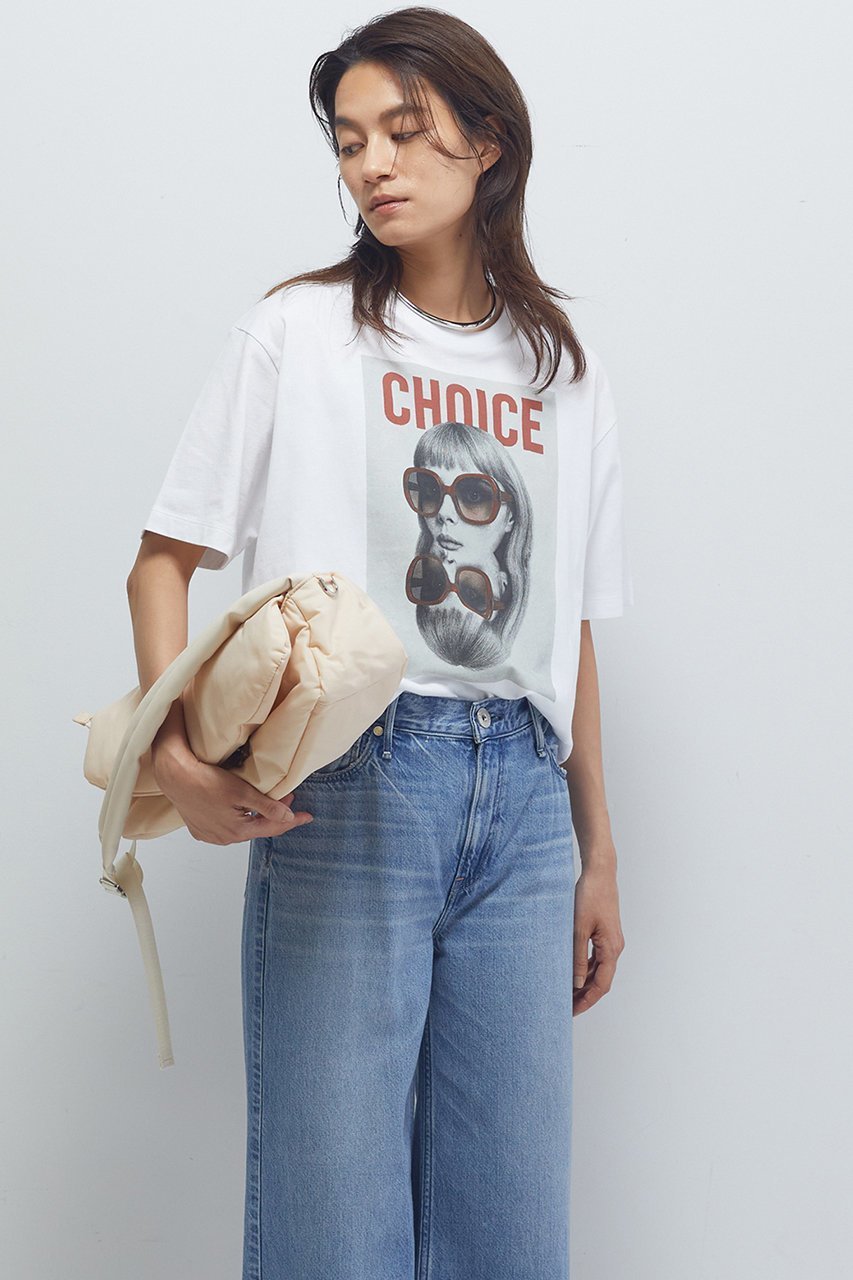 【プルミエ アロンディスモン/1er Arrondissement】のフォトプリントTシャツ(CHOICE) 人気、トレンドファッション・服の通販 founy(ファニー) 　ファッション　Fashion　レディースファッション　Fashion for Women　トップス・カットソー　Cut & Sew Tops　シャツ・ブラウス・オフィスカジュアル　Elegant Blouses & Button-Ups　ロングTシャツ・Tシャツ　Longline T-Shirts & Tees　カットソー・ベーシックTシャツ　Cut-and-Sewn Tops / Stretch Tees & Basics　おすすめ　Recommended / Our Picks　ショート　Short, Short Length　スリーブ　Sleeve, Long Sleeve / Short Sleeve　デニム　Denim, Jeans Material　プリント　Print, Printed Pattern　ヴィンテージ　Vintage Style　新作・新入荷　New Arrivals / New In　other-4|ID: prp329100004602737 ipo3291000000032731407