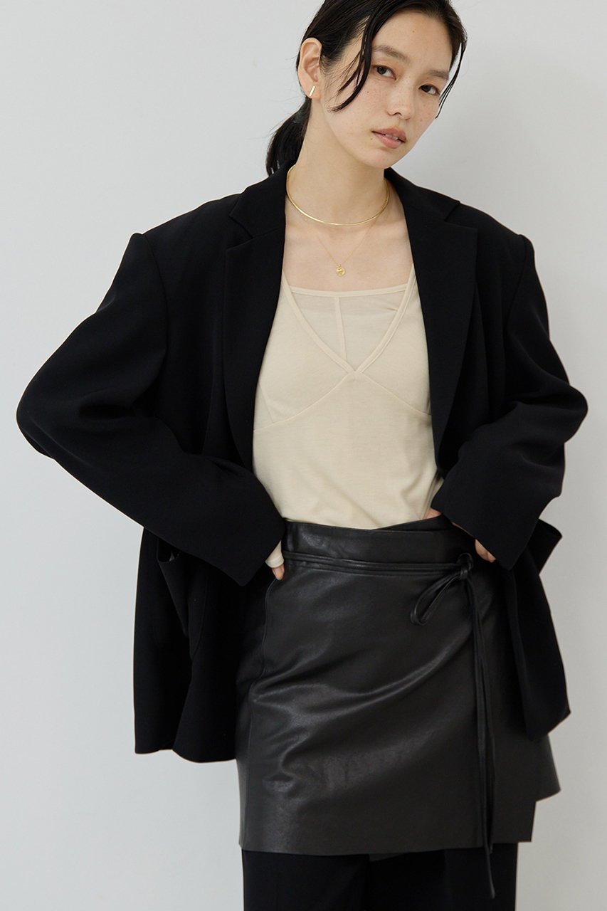 【ガリャルダガランテ/GALLARDAGALANTE】のレザーラップスカート 人気、トレンドファッション・服の通販 founy(ファニー) 　ファッション　Fashion　レディースファッション　Fashion for Women　スカート　Skirts　ミニスカート　Mini Skirts　スラックス　Slacks, Dress Pants　デニム　Denim, Jeans Material　ミニスカート　Mini Skirt, Short Skirt　ラップ　Wrap, Wrap Design　新作・新入荷　New Arrivals / New In　other-7|ID: prp329100004602755 ipo3291000000032731546