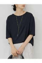 【ガリャルダガランテ/GALLARDAGALANTE】のバックスリットハーフスリーブブラウス 人気、トレンドファッション・服の通販 founy(ファニー) ファッション Fashion レディースファッション Fashion for Women トップス・カットソー Cut & Sew Tops シャツ・ブラウス・オフィスカジュアル Elegant Blouses & Button-Ups バッグ Bags カットソー Cut and Sewn Top ショート Short, Short Length スリット Slit, Slit Detail スリーブ Sleeve, Long Sleeve / Short Sleeve 夏 Summer 新作・新入荷 New Arrivals / New In thumbnail ブラック|ID: prp329100004602758 ipo3291000000032731568