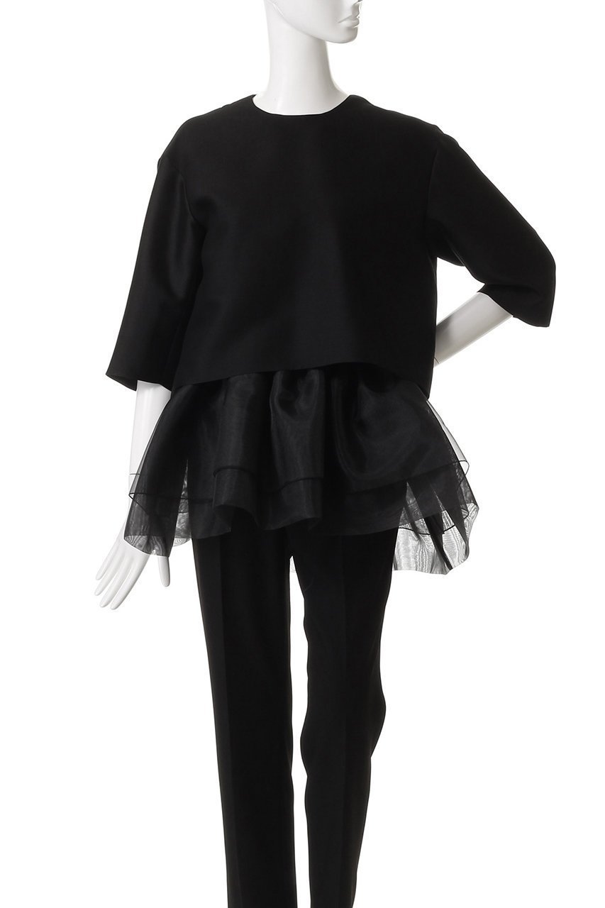 【ドメル/DOMELLE】のウール シルクツイル ブラウス 人気、トレンドファッション・服の通販 founy(ファニー) 　ファッション　Fashion　レディースファッション　Fashion for Women　トップス・カットソー　Cut & Sew Tops　シャツ・ブラウス・オフィスカジュアル　Elegant Blouses & Button-Ups　ロングTシャツ・Tシャツ　Longline T-Shirts & Tees　カットソー・ベーシックTシャツ　Cut-and-Sewn Tops / Stretch Tees & Basics　なめらか　Smooth, Silky Texture　キャミソール　Camisole, Spaghetti Strap Top　ギャザー　Gathered, Ruffled　ショート　Short, Short Length　シルク　Silk, 100% Silk　スリーブ　Sleeve, Long Sleeve / Short Sleeve　フェミニン　Feminine, Girly　フレア　Flare, Flared　other-2|ID: prp329100004602760 ipo3291000000035765680