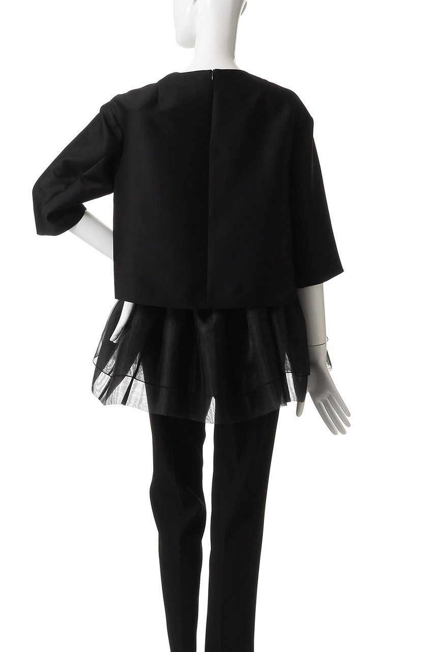 【ドメル/DOMELLE】のウール シルクツイル ブラウス 人気、トレンドファッション・服の通販 founy(ファニー) 　ファッション　Fashion　レディースファッション　Fashion for Women　トップス・カットソー　Cut & Sew Tops　シャツ・ブラウス・オフィスカジュアル　Elegant Blouses & Button-Ups　ロングTシャツ・Tシャツ　Longline T-Shirts & Tees　カットソー・ベーシックTシャツ　Cut-and-Sewn Tops / Stretch Tees & Basics　なめらか　Smooth, Silky Texture　キャミソール　Camisole, Spaghetti Strap Top　ギャザー　Gathered, Ruffled　ショート　Short, Short Length　シルク　Silk, 100% Silk　スリーブ　Sleeve, Long Sleeve / Short Sleeve　フェミニン　Feminine, Girly　フレア　Flare, Flared　other-4|ID: prp329100004602760 ipo3291000000035765687