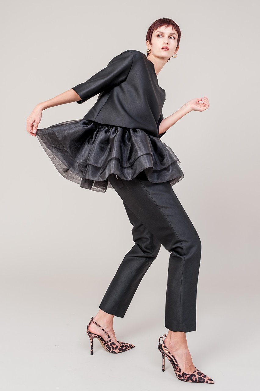 【ドメル/DOMELLE】のウール シルクツイル ブラウス 人気、トレンドファッション・服の通販 founy(ファニー) 　ファッション　Fashion　レディースファッション　Fashion for Women　トップス・カットソー　Cut & Sew Tops　シャツ・ブラウス・オフィスカジュアル　Elegant Blouses & Button-Ups　ロングTシャツ・Tシャツ　Longline T-Shirts & Tees　カットソー・ベーシックTシャツ　Cut-and-Sewn Tops / Stretch Tees & Basics　なめらか　Smooth, Silky Texture　キャミソール　Camisole, Spaghetti Strap Top　ギャザー　Gathered, Ruffled　ショート　Short, Short Length　シルク　Silk, 100% Silk　スリーブ　Sleeve, Long Sleeve / Short Sleeve　フェミニン　Feminine, Girly　フレア　Flare, Flared　other-7|ID: prp329100004602760 ipo3291000000035765698