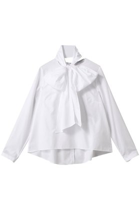 【ドメル/DOMELLE】 ビッグ ボウタイ ブラウス人気、トレンドファッション・服の通販 founy(ファニー) ファッション Fashion レディースファッション Fashion for Women トップス・カットソー Cut & Sew Tops シャツ・ブラウス・オフィスカジュアル Elegant Blouses & Button-Ups 2025年 2025 2025-2026秋冬・A/W Autumn/Winter 2025–26 AW25–26 スリーブ Sleeve, Long Sleeve / Short Sleeve センター Center, Center Line デニム Denim, Jeans Material ビッグ Big, Oversized ロング Long, Long-Length エレガント 上品 Elegant A/W・秋冬 Autumn/Winter |ID:prp329100004602761