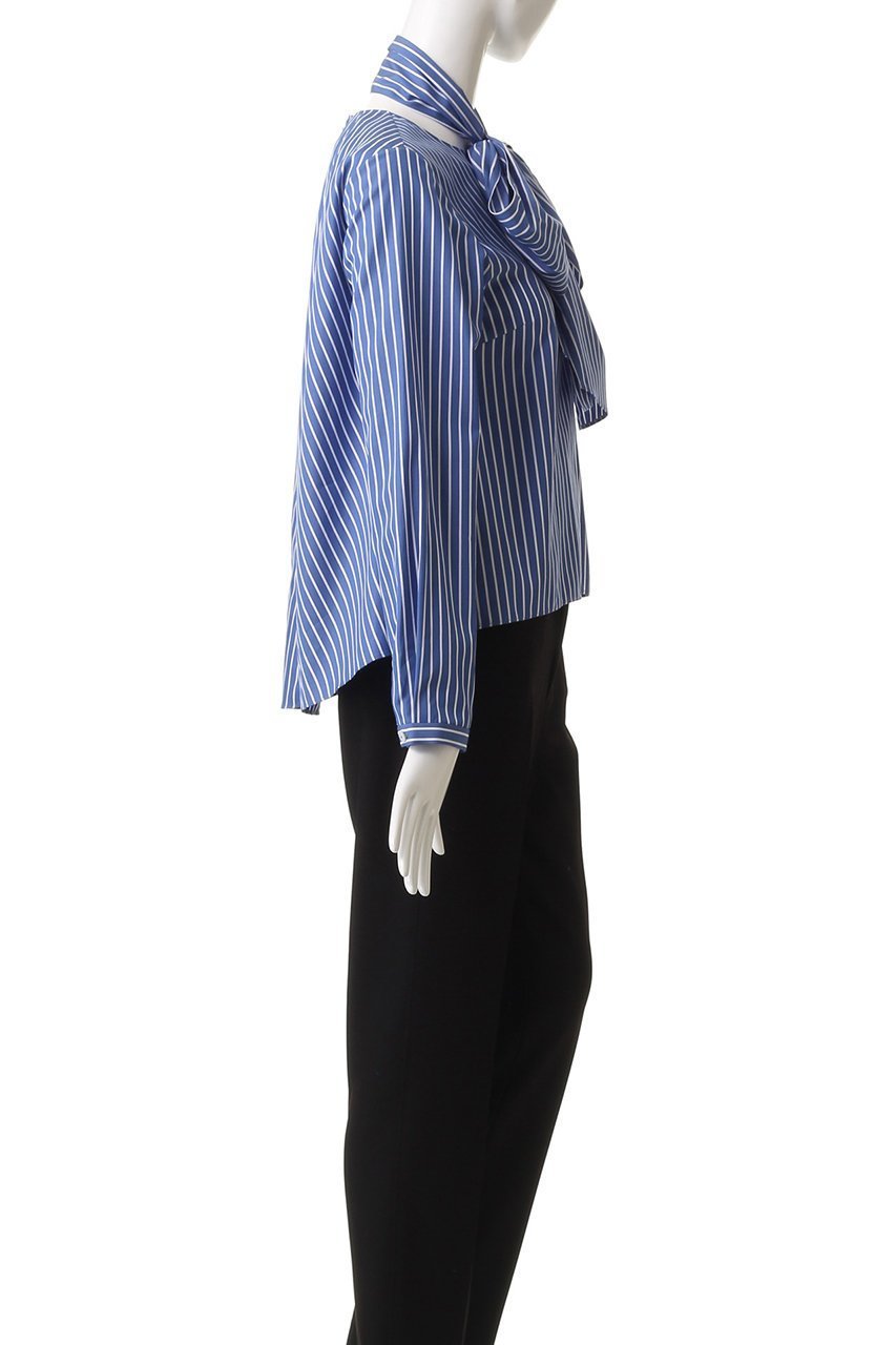 【ドメル/DOMELLE】のビッグ ボウタイ ブラウス 人気、トレンドファッション・服の通販 founy(ファニー) 　ファッション　Fashion　レディースファッション　Fashion for Women　トップス・カットソー　Cut & Sew Tops　シャツ・ブラウス・オフィスカジュアル　Elegant Blouses & Button-Ups　2025年　2025　2025-2026秋冬・A/W　Autumn/Winter 2025–26 AW25–26　スリーブ　Sleeve, Long Sleeve / Short Sleeve　センター　Center, Center Line　デニム　Denim, Jeans Material　ビッグ　Big, Oversized　ロング　Long, Long-Length　エレガント 上品　Elegant　A/W・秋冬　Autumn/Winter　other-3|ID: prp329100004602761 ipo3291000000032731873