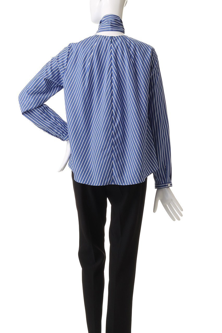 【ドメル/DOMELLE】のビッグ ボウタイ ブラウス 人気、トレンドファッション・服の通販 founy(ファニー) 　ファッション　Fashion　レディースファッション　Fashion for Women　トップス・カットソー　Cut & Sew Tops　シャツ・ブラウス・オフィスカジュアル　Elegant Blouses & Button-Ups　2025年　2025　2025-2026秋冬・A/W　Autumn/Winter 2025–26 AW25–26　スリーブ　Sleeve, Long Sleeve / Short Sleeve　センター　Center, Center Line　デニム　Denim, Jeans Material　ビッグ　Big, Oversized　ロング　Long, Long-Length　エレガント 上品　Elegant　A/W・秋冬　Autumn/Winter　other-4|ID: prp329100004602761 ipo3291000000032731874