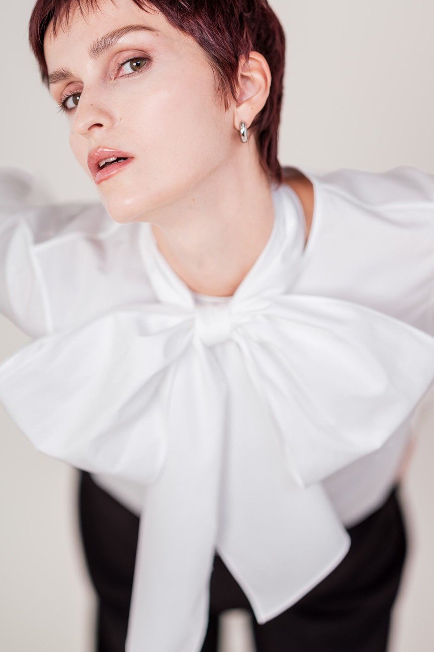 【ドメル/DOMELLE】のビッグ ボウタイ ブラウス 人気、トレンドファッション・服の通販 founy(ファニー) ファッション Fashion レディースファッション Fashion for Women トップス・カットソー Cut & Sew Tops シャツ・ブラウス・オフィスカジュアル Elegant Blouses & Button-Ups スリーブ Sleeve, Long Sleeve / Short Sleeve センター Center, Center Line デニム Denim, Jeans Material ビッグ Big, Oversized ロング Long, Long-Length エレガント 上品 Elegant other-7|ID: prp329100004602761 ipo3291000000035981856