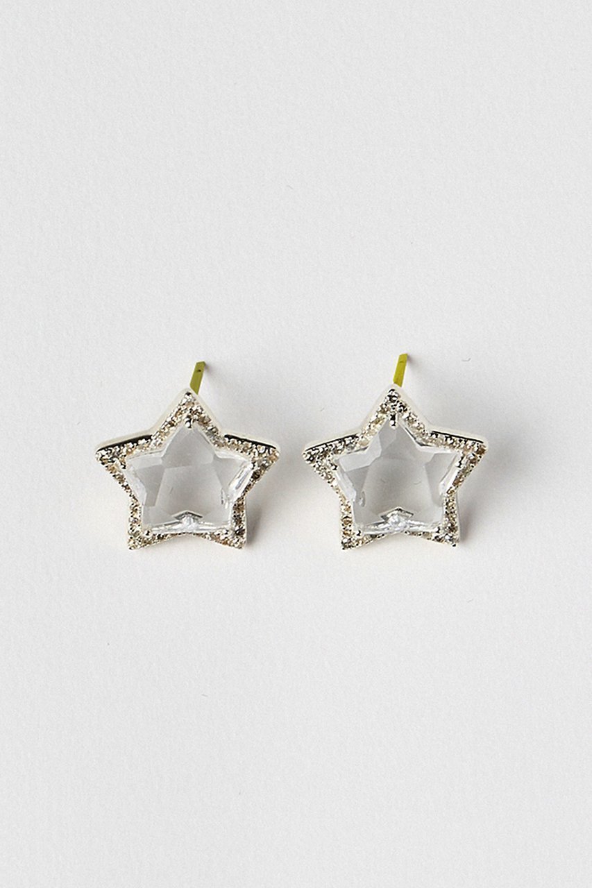 【マリュス/MALUS】のCrystal star ピアス インテリア・キッズ・メンズ・レディースファッション・服の通販 founy(ファニー) 　ファッション　Fashion　レディースファッション　Fashion for Women　ジュエリー　Jewelry　ファッションリング　Fashion Rings　イヤリング・フープ・ドロップタイプ　Hoop, Drop & Clip Earrings　2025年　2025　2025-2026秋冬・A/W　Autumn/Winter 2025–26 AW25–26　イヤリング　Earrings　ダイヤモンド　Diamond, Brilliant Cut　エレガント 上品　Elegant　A/W・秋冬　Autumn/Winter　シルバー|ID: prp329100004602772 ipo3291000000032732077