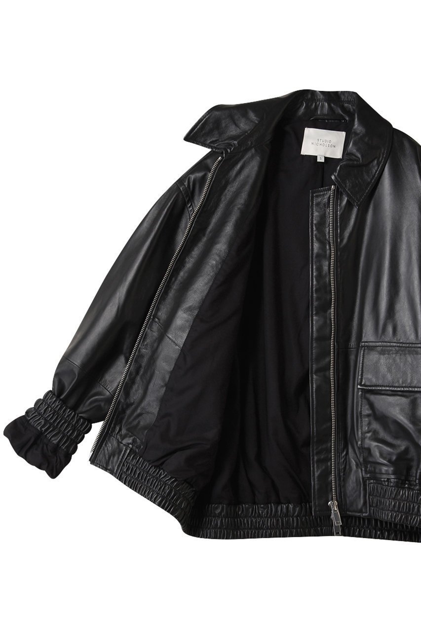【スタジオ ニコルソン/STUDIO NICHOLSON / MEN】の【MEN】PISTON レザー ボンバージャケット 人気、トレンドファッション・服の通販 founy(ファニー) 　ファッション　Fashion　メンズファッション　Fashion for Men　2025年　2025　2025-2026秋冬・A/W　Autumn/Winter 2025–26 AW25–26　なめらか　Smooth, Silky Texture　ジャケット　Jacket, Outerwear　デニム　Denim, Jeans Material　ブルゾン　Blouson, Bomber Jacket　ポケット　Pocket, Pocket Detail　エレガント 上品　Elegant　A/W・秋冬　Autumn/Winter　other-6|ID: prp329100004602784 ipo3291000000032732135