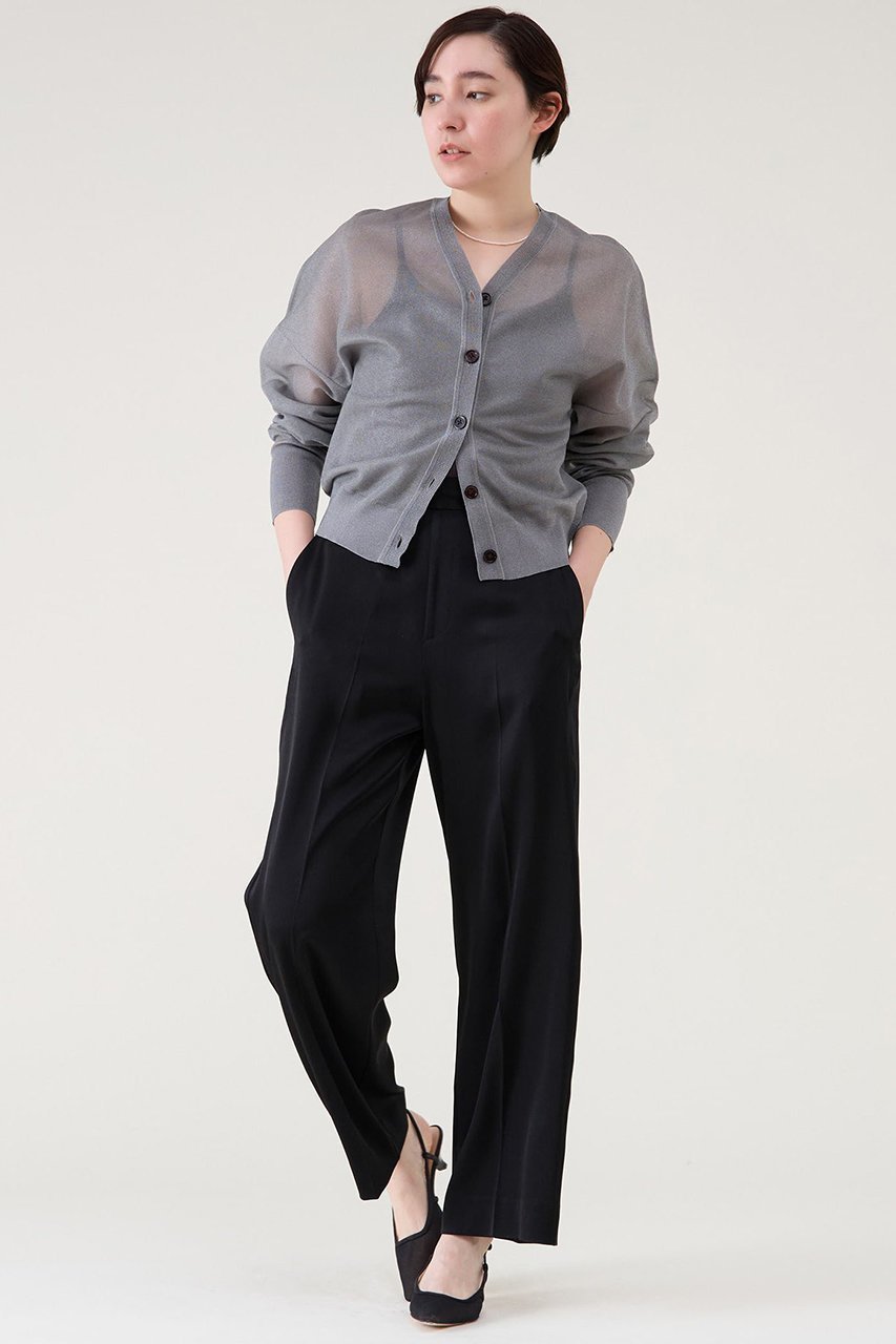 【マルティニーク/martinique】のストレートパンツ 人気、トレンドファッション・服の通販 founy(ファニー) 　ファッション　Fashion　レディースファッション　Fashion for Women　パンツ　Pants & Trousers　おすすめ　Recommended / Our Picks　サテン　Satin, Glossy Fabric　ジョーゼット　Georgette, Semi-Sheer Fabric　ストレート　Straight, Straight Cut　フラット　Flat, Flat Shoes　フロント　Front, Front Design　リラックス　Relax, Relaxed Fit　新作・新入荷　New Arrivals / New In　other-4|ID: prp329100004602790 ipo3291000000032732200