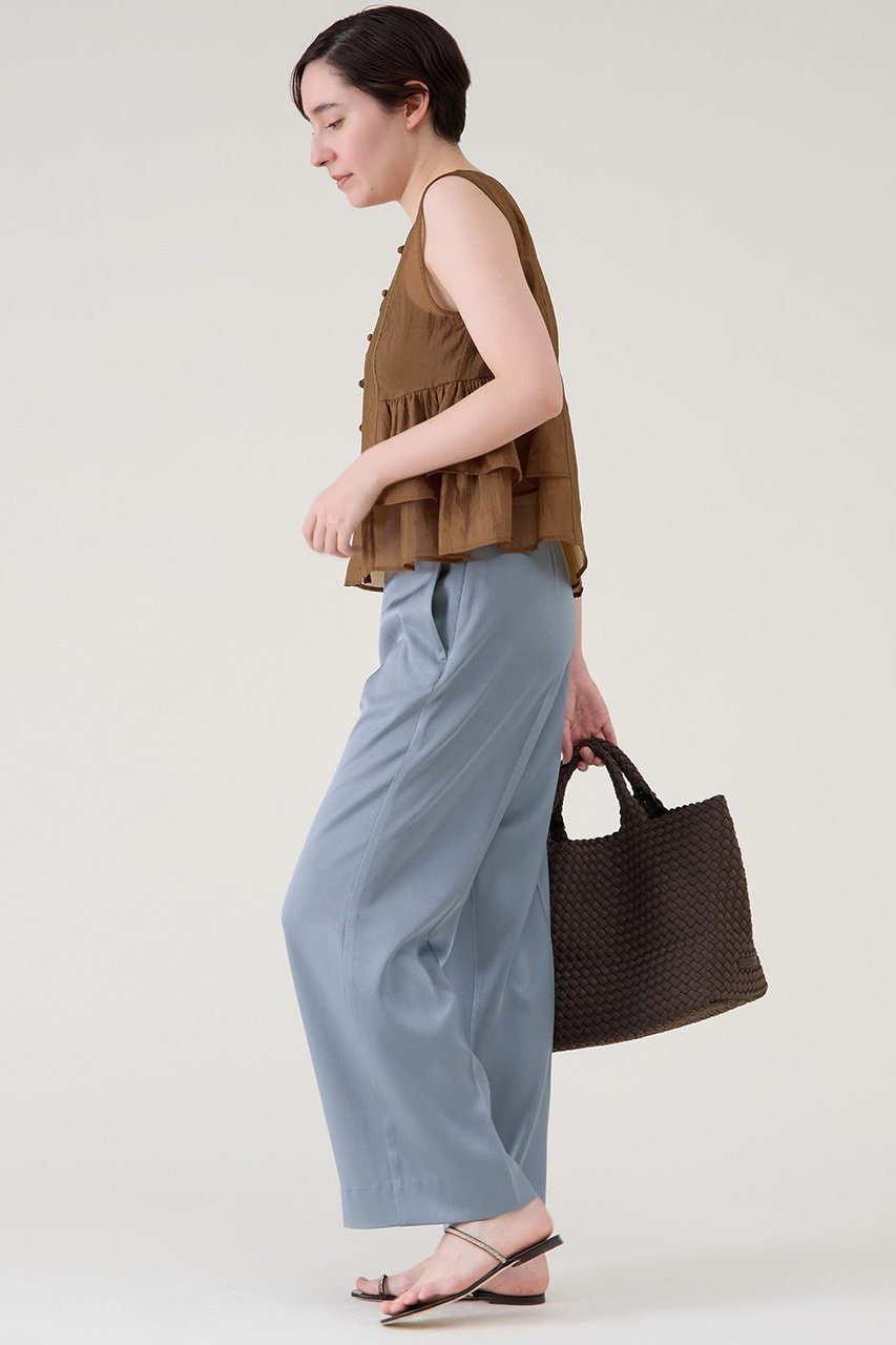 【マルティニーク/martinique】のストレートパンツ 人気、トレンドファッション・服の通販 founy(ファニー) 　ファッション　Fashion　レディースファッション　Fashion for Women　パンツ　Pants & Trousers　おすすめ　Recommended / Our Picks　サテン　Satin, Glossy Fabric　ジョーゼット　Georgette, Semi-Sheer Fabric　ストレート　Straight, Straight Cut　フラット　Flat, Flat Shoes　フロント　Front, Front Design　リラックス　Relax, Relaxed Fit　other-5|ID: prp329100004602790 ipo3291000000035662213