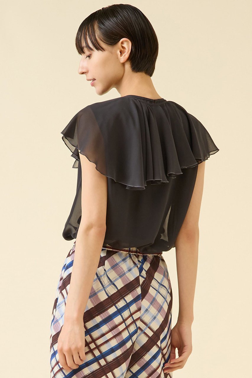 【マルティニーク/martinique】のシフォンジョーゼットブラウス 人気、トレンドファッション・服の通販 founy(ファニー) 　ファッション　Fashion　レディースファッション　Fashion for Women　トップス・カットソー　Cut & Sew Tops　シャツ・ブラウス・オフィスカジュアル　Elegant Blouses & Button-Ups　おすすめ　Recommended / Our Picks　クラシック　Classic, Timeless Style　シフォン　Chiffon, Lightweight Fabric　ショート　Short, Short Length　シンプル　Simple, Minimal　ジョーゼット　Georgette, Semi-Sheer Fabric　スリーブ　Sleeve, Long Sleeve / Short Sleeve　ダウン　Down, Puffer　デニム　Denim, Jeans Material　ノースリーブ　Sleeveless, No-Sleeve　フレア　Flare, Flared　ベーシック　Basic, Essential　ワイド　Wide, Wide Fit　新作・新入荷　New Arrivals / New In　other-3|ID: prp329100004602791 ipo3291000000032732209