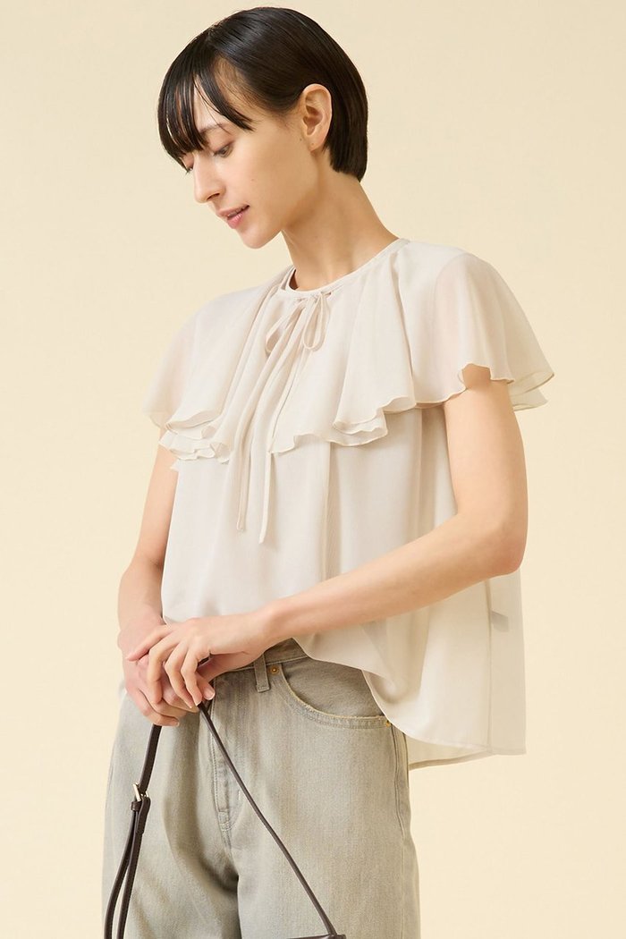 【マルティニーク/martinique】のシフォンジョーゼットブラウス インテリア・キッズ・メンズ・レディースファッション・服の通販 founy(ファニー) https://founy.com/ ファッション Fashion レディースファッション Fashion for Women トップス・カットソー Cut & Sew Tops シャツ・ブラウス・オフィスカジュアル Elegant Blouses & Button-Ups おすすめ Recommended / Our Picks クラシック Classic, Timeless Style シフォン Chiffon, Lightweight Fabric ショート Short, Short Length シンプル Simple, Minimal ジョーゼット Georgette, Semi-Sheer Fabric スリーブ Sleeve, Long Sleeve / Short Sleeve ダウン Down, Puffer デニム Denim, Jeans Material ノースリーブ Sleeveless, No-Sleeve フレア Flare, Flared ベーシック Basic, Essential ワイド Wide, Wide Fit |ID: prp329100004602791 ipo3291000000035765939