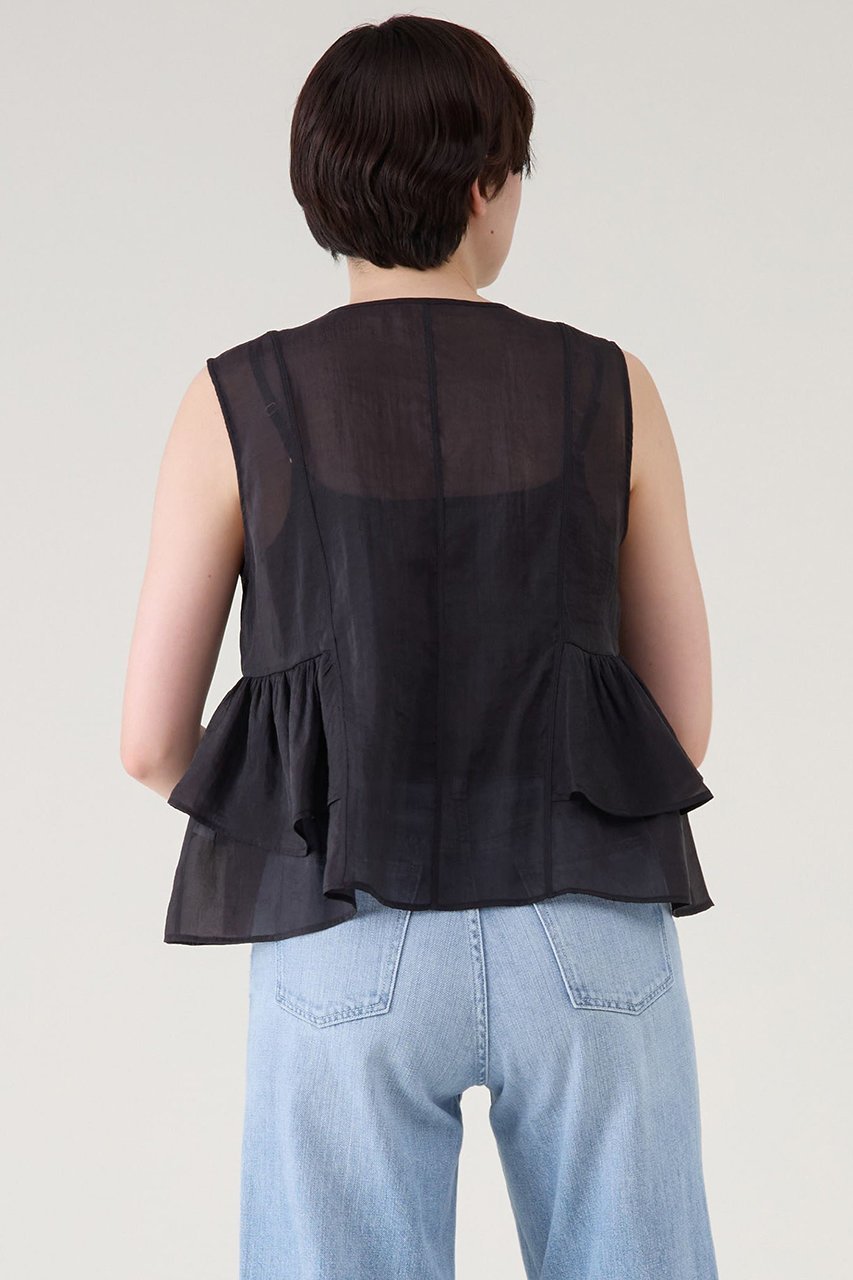 【マルティニーク/martinique】のティアードノースリーブブラウス 人気、トレンドファッション・服の通販 founy(ファニー) 　ファッション　Fashion　レディースファッション　Fashion for Women　トップス・カットソー　Cut & Sew Tops　キャミソール&ノースリーブ　Camisoles & Sleeveless Tops　シャツ・ブラウス・オフィスカジュアル　Elegant Blouses & Button-Ups　おすすめ　Recommended / Our Picks　キャミソール　Camisole, Spaghetti Strap Top　シルク　Silk, 100% Silk　タンク　Tank Top, Sleeveless Top　ティアード　Tiered, Tiered Style　デニム　Denim, Jeans Material　ノースリーブ　Sleeveless, No-Sleeve　夏　Summer　other-3|ID: prp329100004602794 ipo3291000000036098146