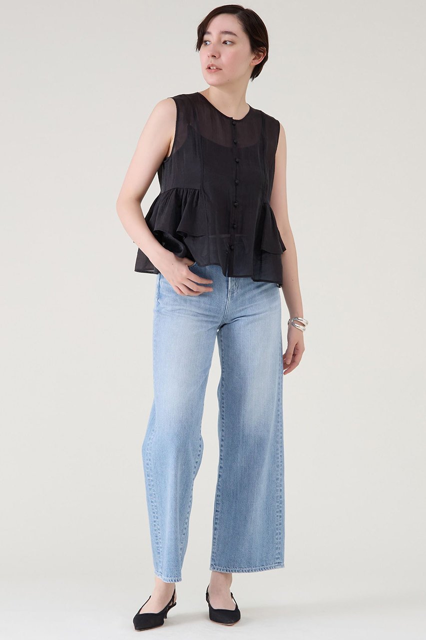 【マルティニーク/martinique】のティアードノースリーブブラウス 人気、トレンドファッション・服の通販 founy(ファニー) 　ファッション　Fashion　レディースファッション　Fashion for Women　トップス・カットソー　Cut & Sew Tops　キャミソール&ノースリーブ　Camisoles & Sleeveless Tops　シャツ・ブラウス・オフィスカジュアル　Elegant Blouses & Button-Ups　おすすめ　Recommended / Our Picks　キャミソール　Camisole, Spaghetti Strap Top　シルク　Silk, 100% Silk　タンク　Tank Top, Sleeveless Top　ティアード　Tiered, Tiered Style　デニム　Denim, Jeans Material　ノースリーブ　Sleeveless, No-Sleeve　夏　Summer　other-5|ID: prp329100004602794 ipo3291000000036098148